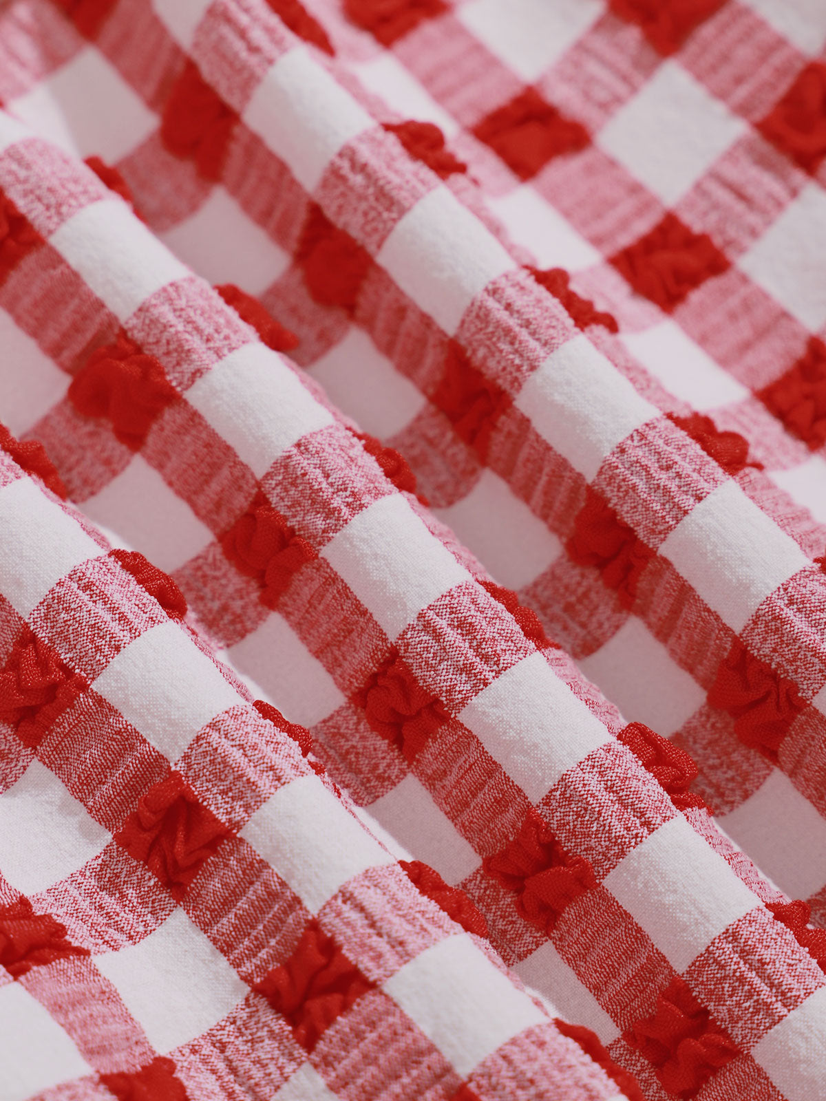 Girls' Red Gingham Tankini Set