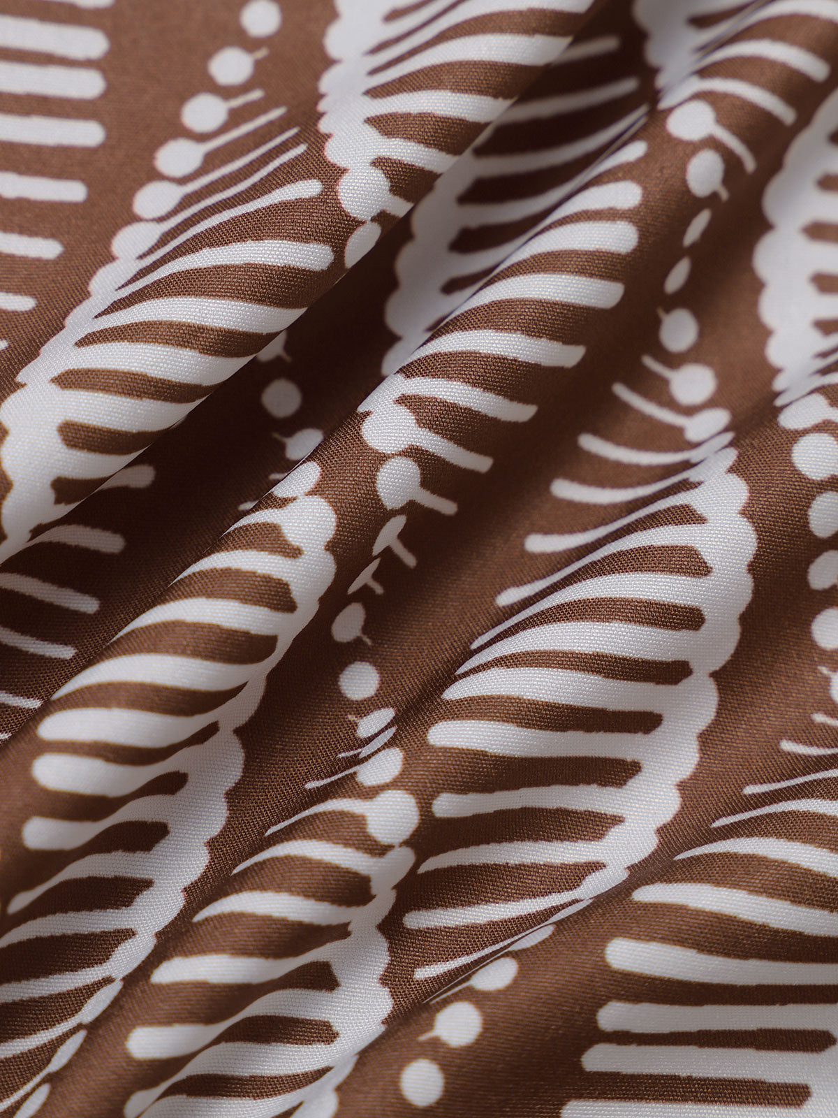Brown Spiral 7" Crossover Swim Trunks