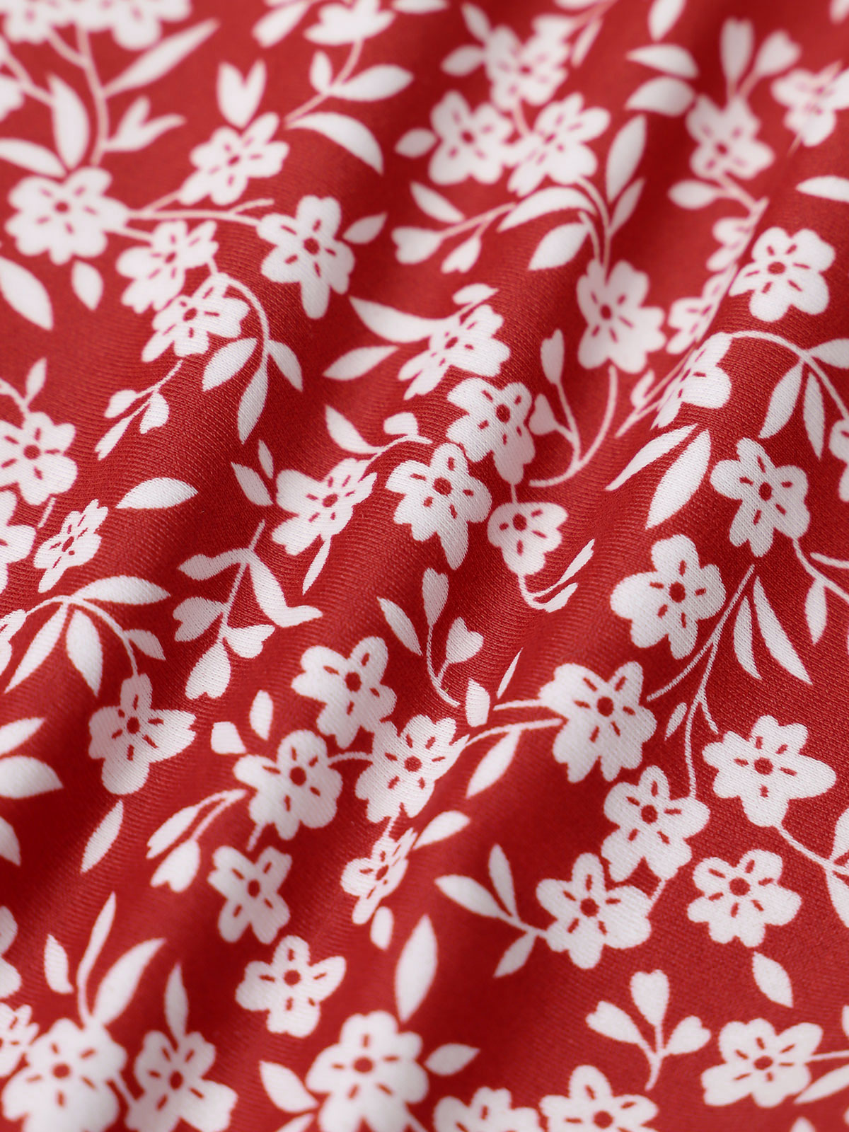 Red Reversible Tie Floral Bikini Bottom