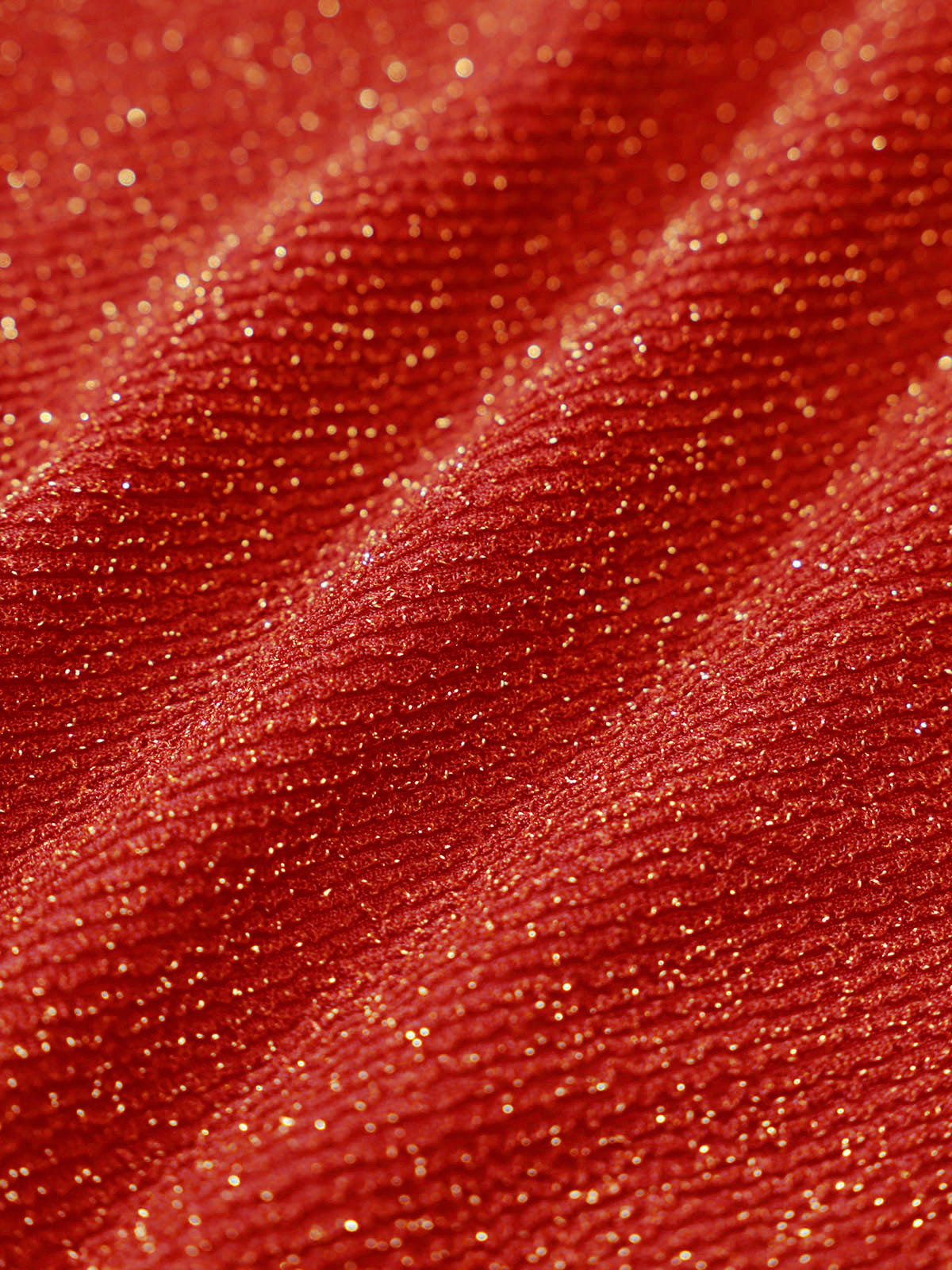 Red Cutout Glitter Bikini Bottom