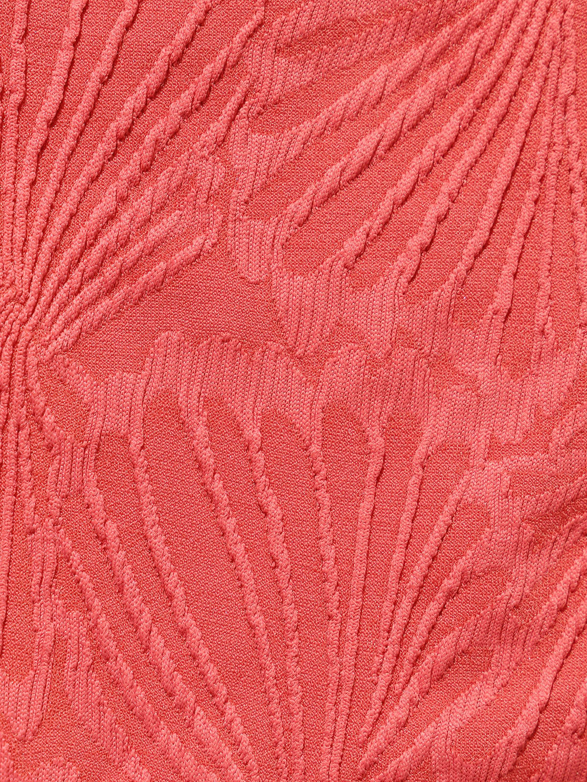 Red Textured Elastic Bikini Bottom