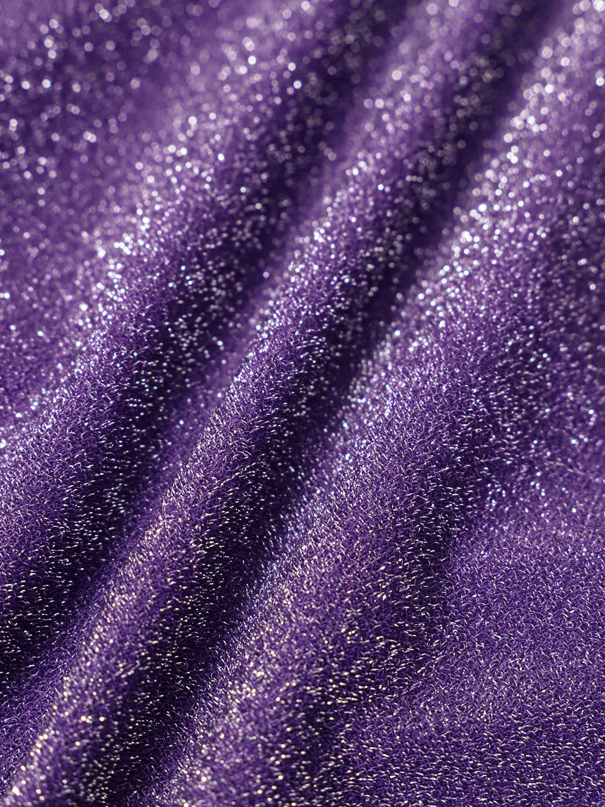 Purple Lurex V Cut Full Coverage Bikini Bottom