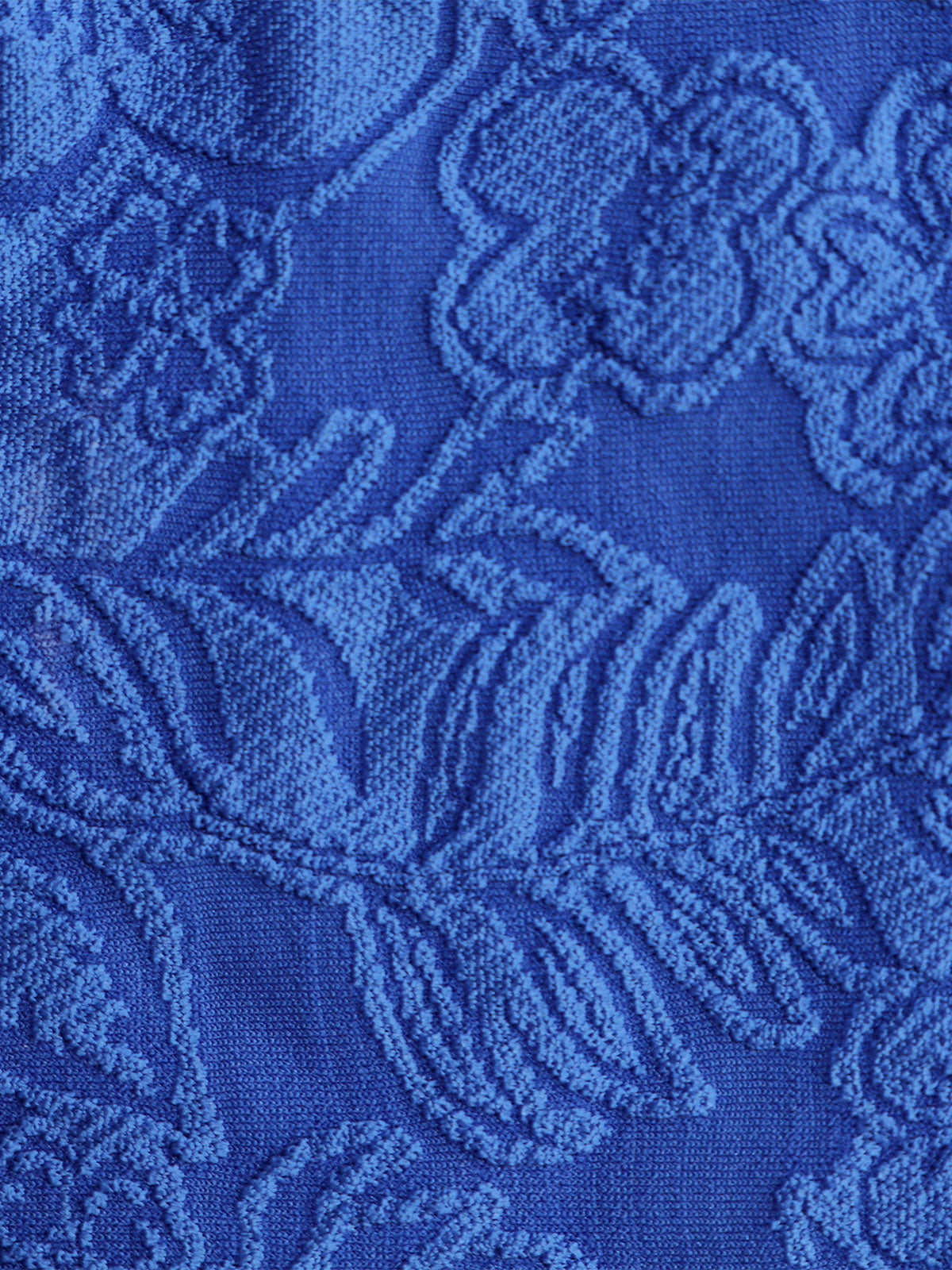 Blue Textured O-Ring Bikini Bottom