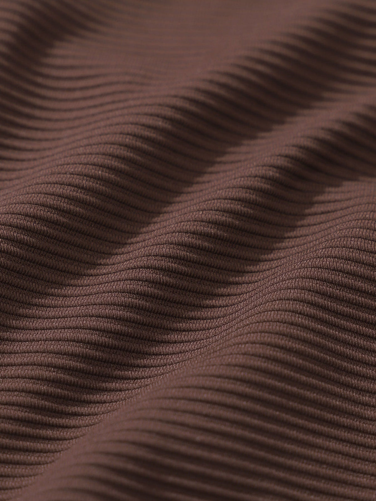 Coffee Ribbed O-Ring Bikini Top