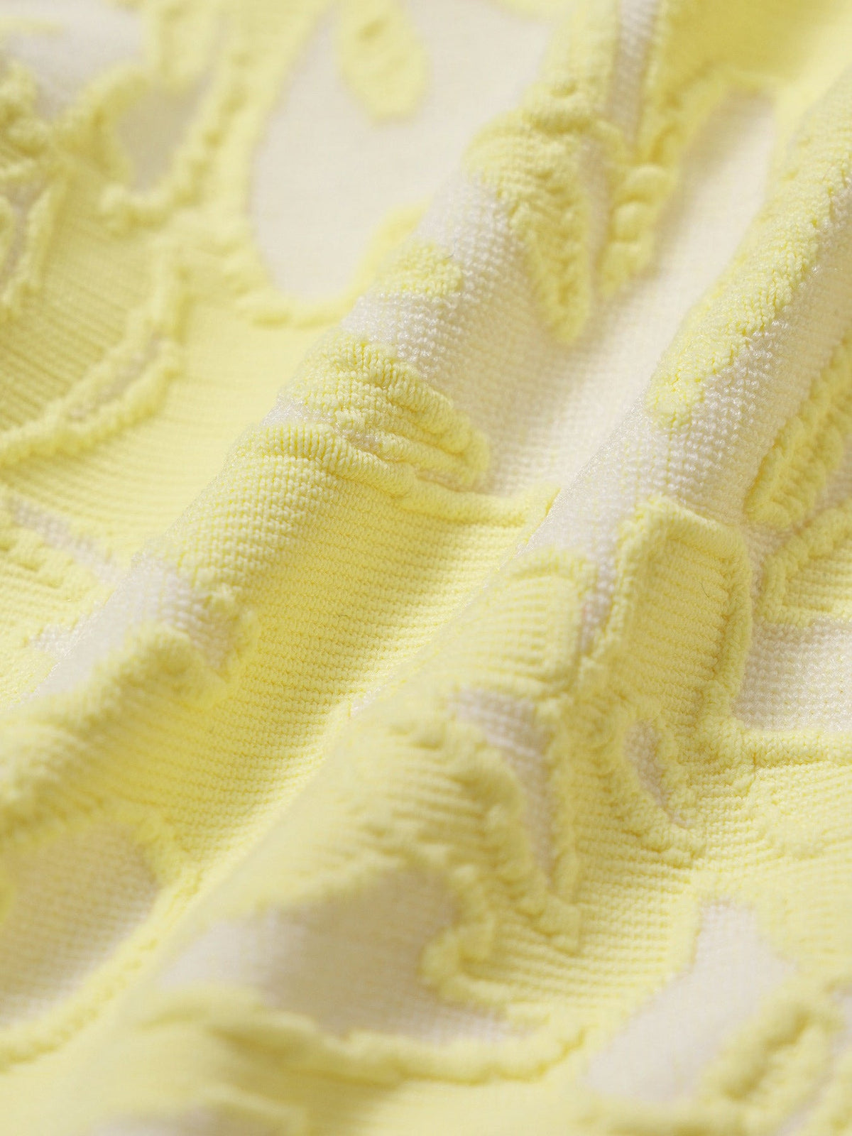 Yellow Textured O-Ring Bikini Bottom