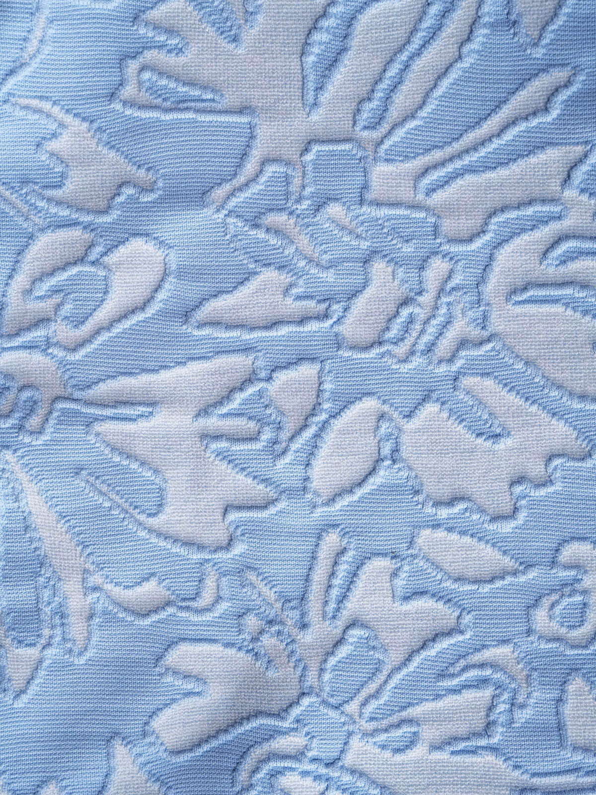 Light Blue Textured Full Coverage Bikini Bottom