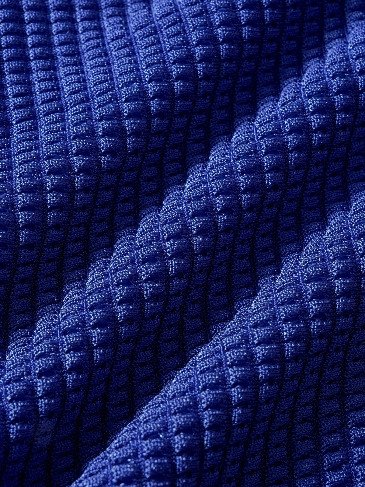 Blue Textured V Cut Plus Size Bikini Bottom