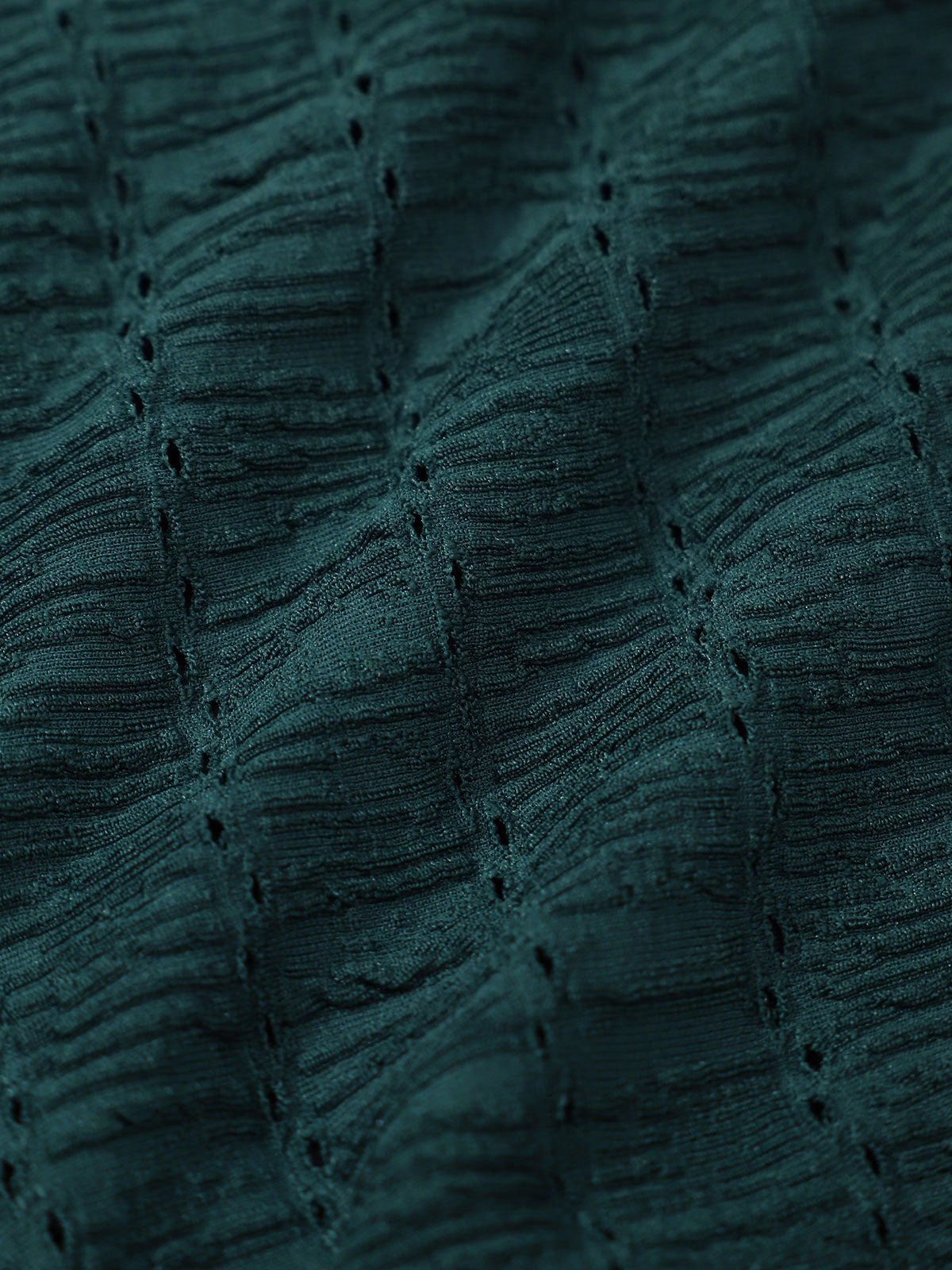 Dark Green Textured Plus Size Bikini Bottom