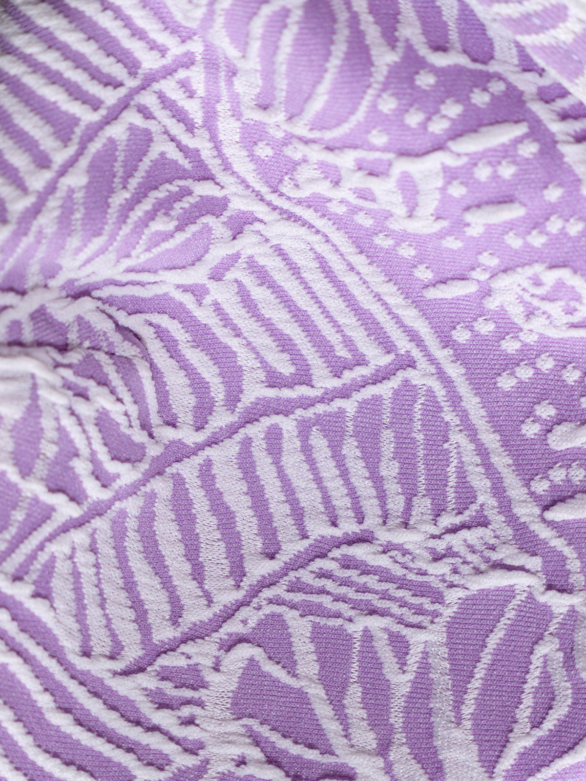 Purple Textured V Neck Bikini Top
