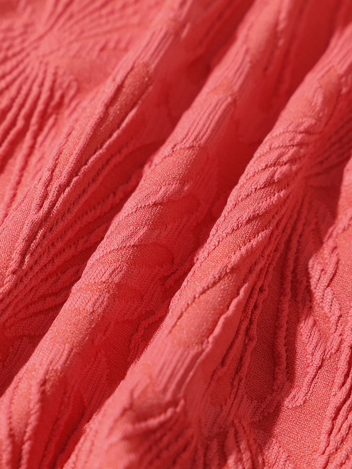 Red Jacquard X Cross One-Piece Swimsuit