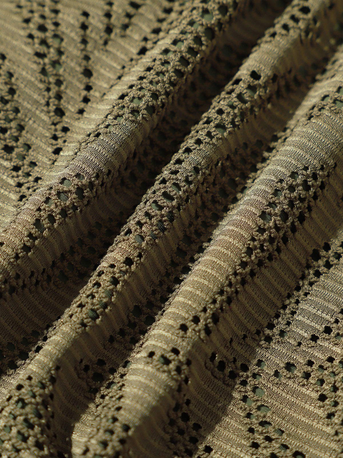 Army Green Crochet Full Coverage Bikini Bottom