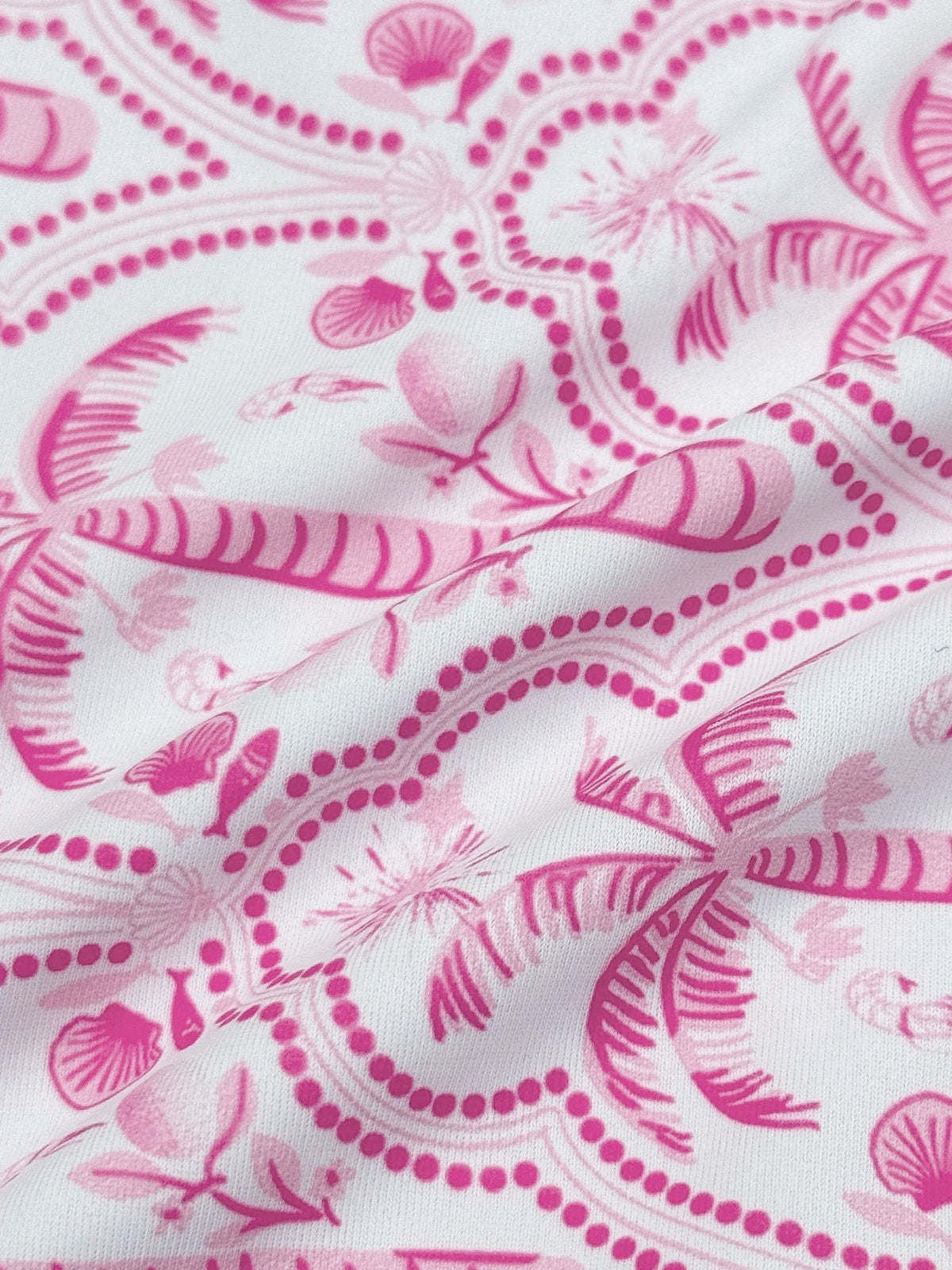 Pink Print Cutout Bikini Bottom