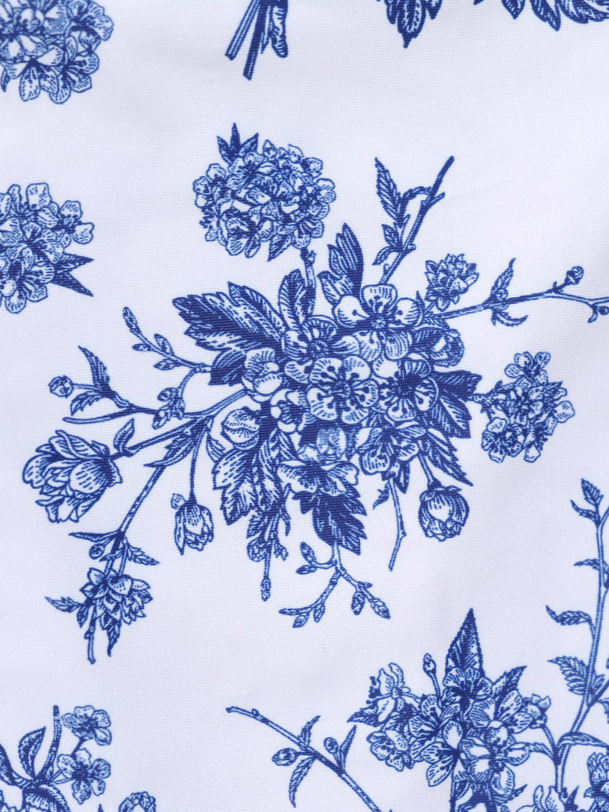 Blue Floral Full Coverage Bikini Bottom