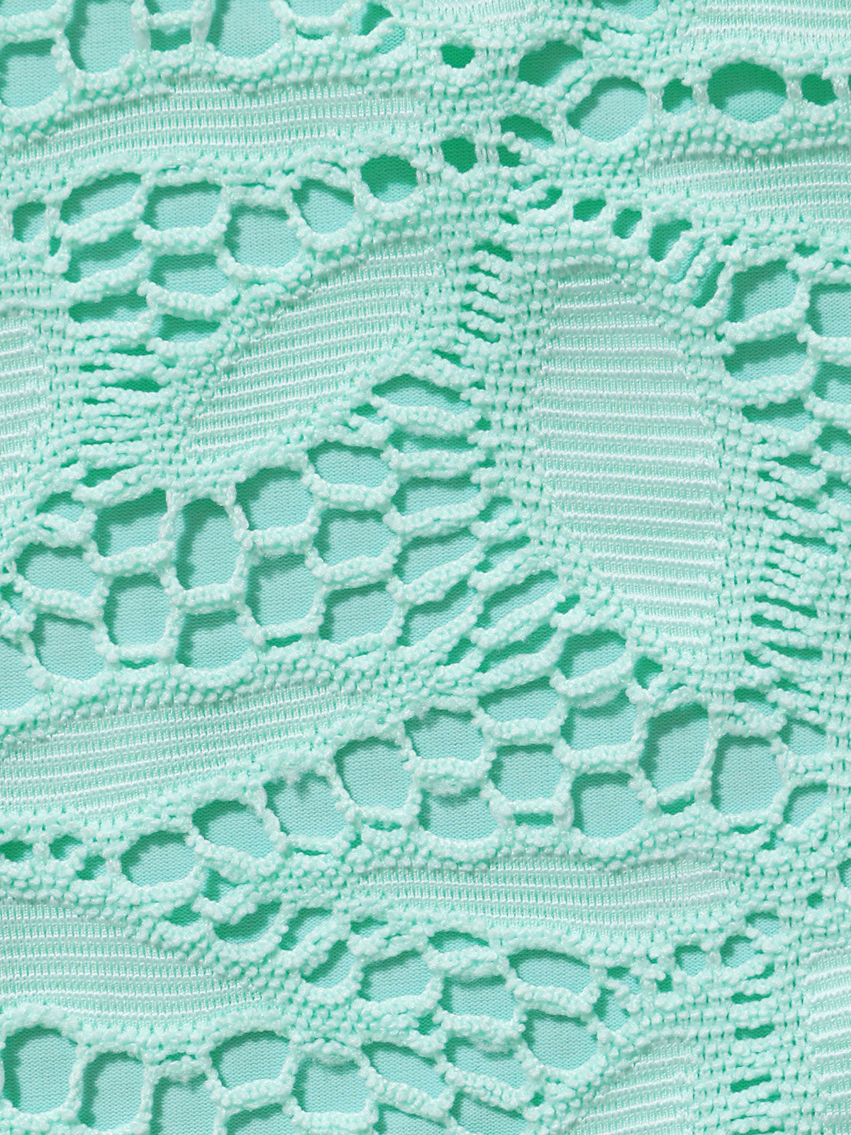 Cyan Textured Bikini Bottom