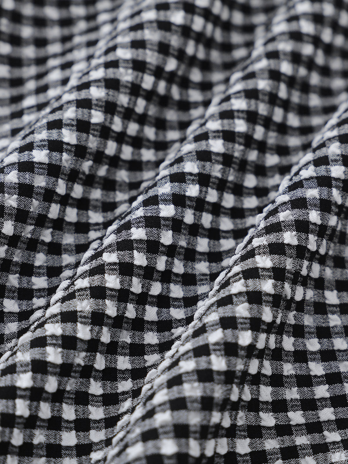 Black Gingham Tie Bikini Bottom