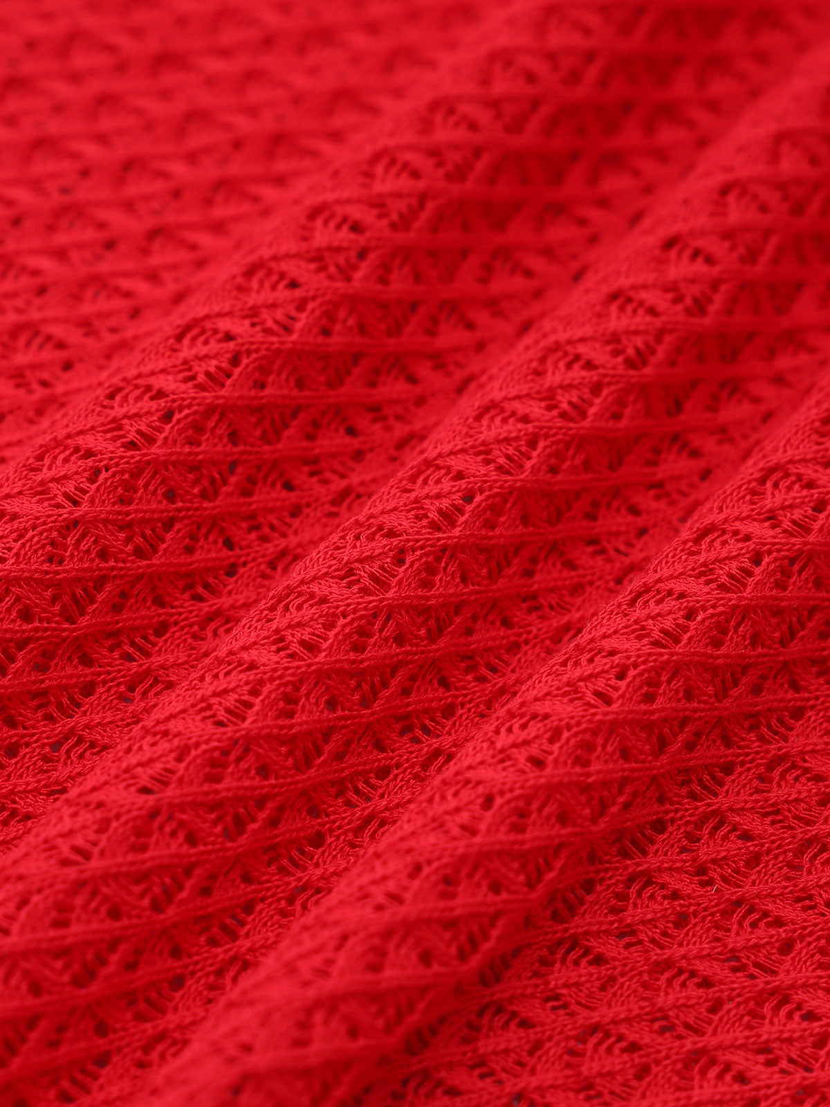 Red Crochet Cutout Cover-up Dress