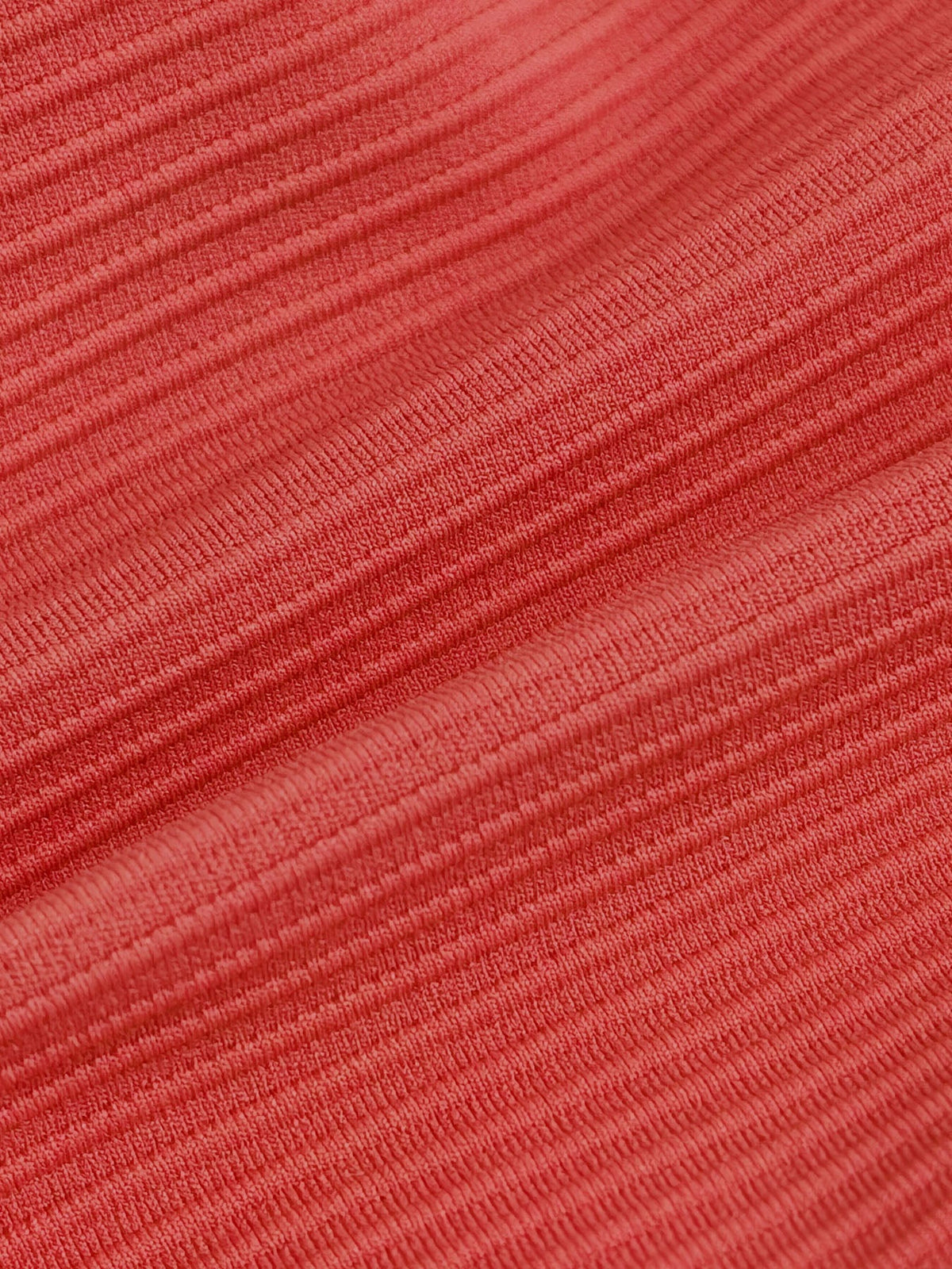 Red V-Cut Ribbed Bikini Bottom