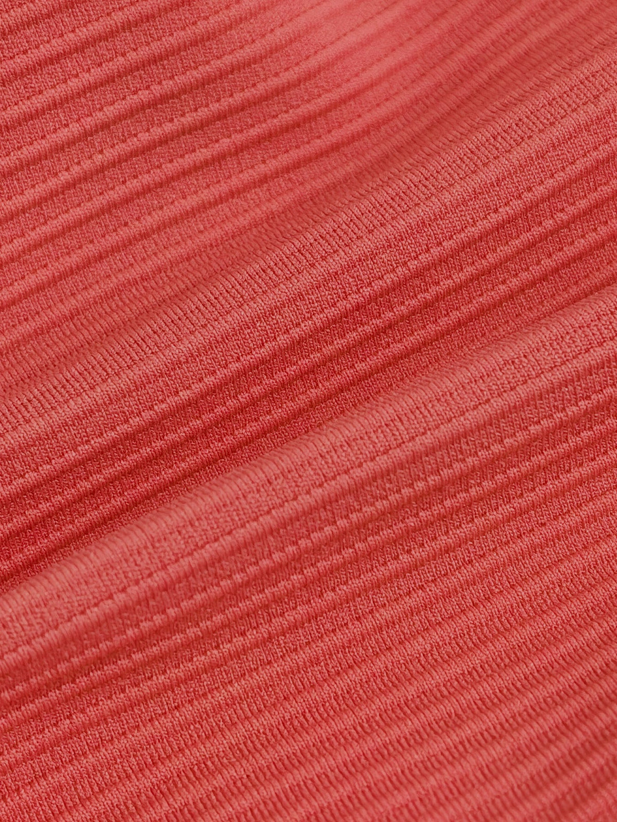 Coral Red Twist Backless Bikini Top