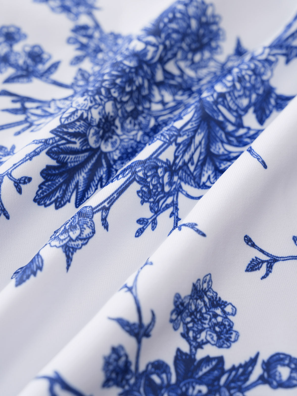 Blue Floral Full Coverage Surf Bottom
