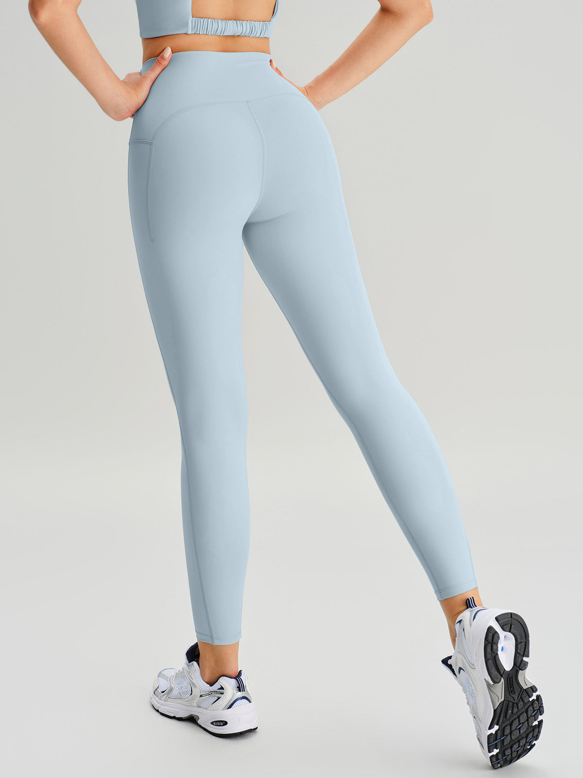 Light Blue High Waisted Leggings 25"