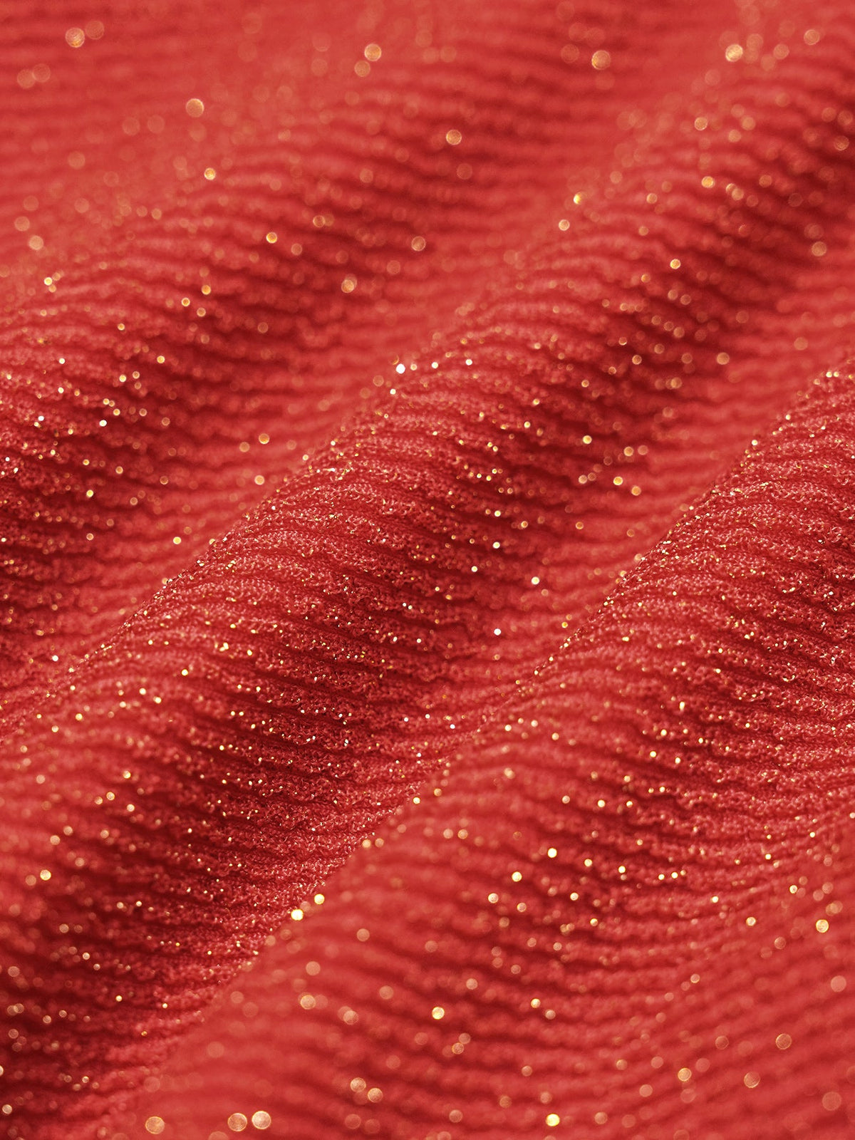 Red Lurex Plus Size Bikini Bottom