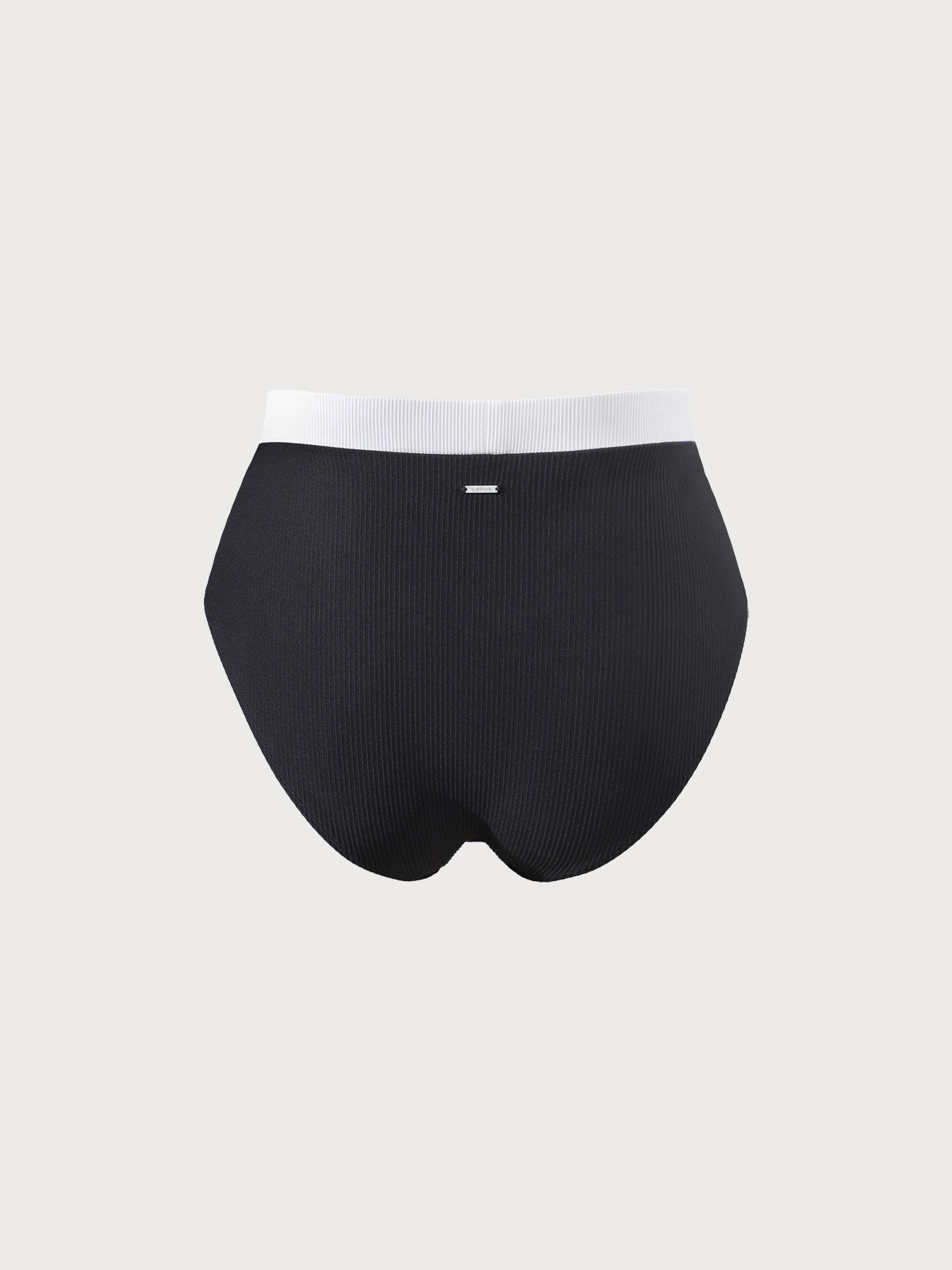 Contrast Trim Plus Size Bikini Bottom