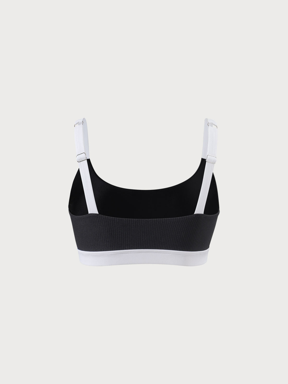 Contrast Trim Plus Size Bikini Top