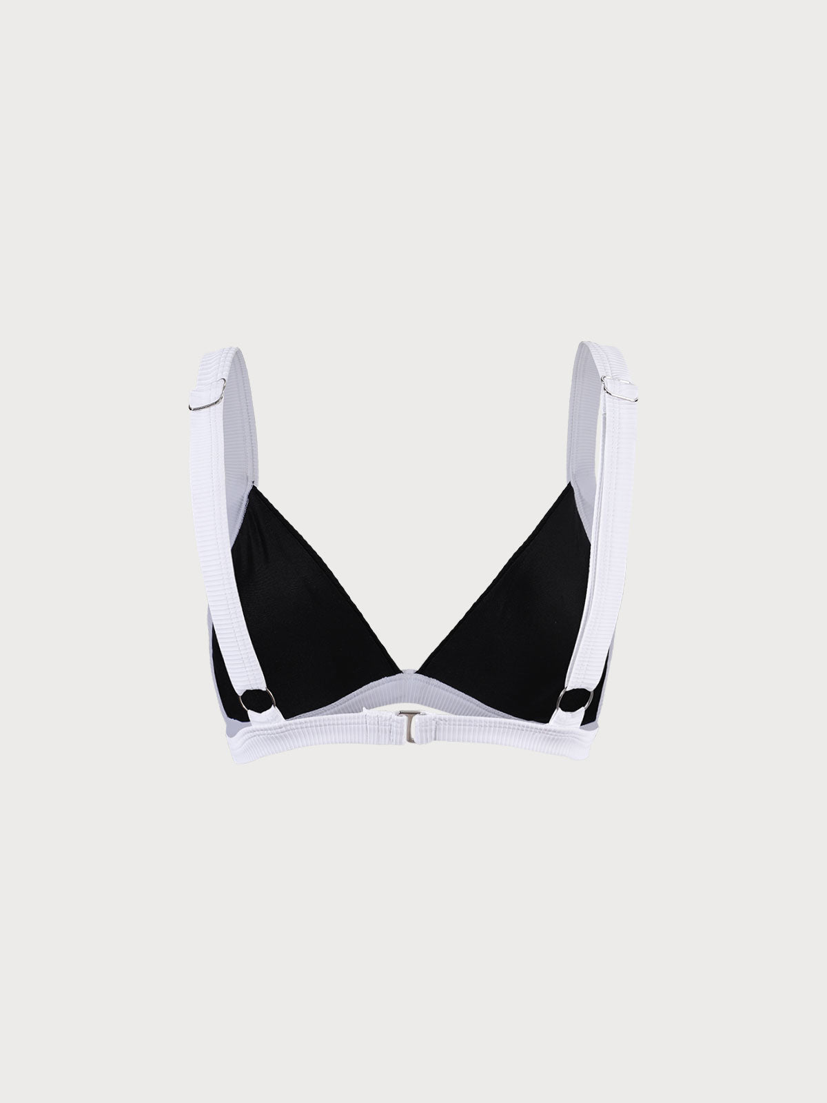 Contrast Trim Triangle Bikini Top