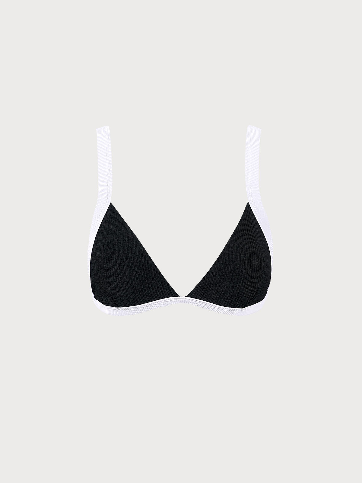 Contrast Trim Triangle Bikini Top