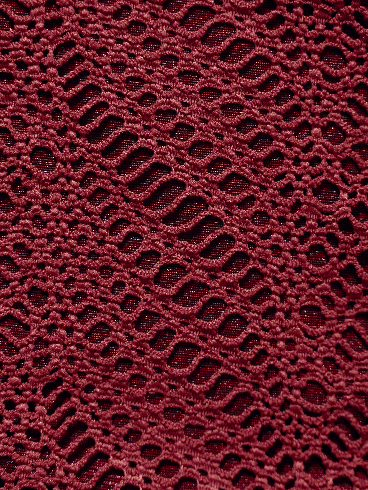 Burgundy Crochet Halter Triangle Bikini Top