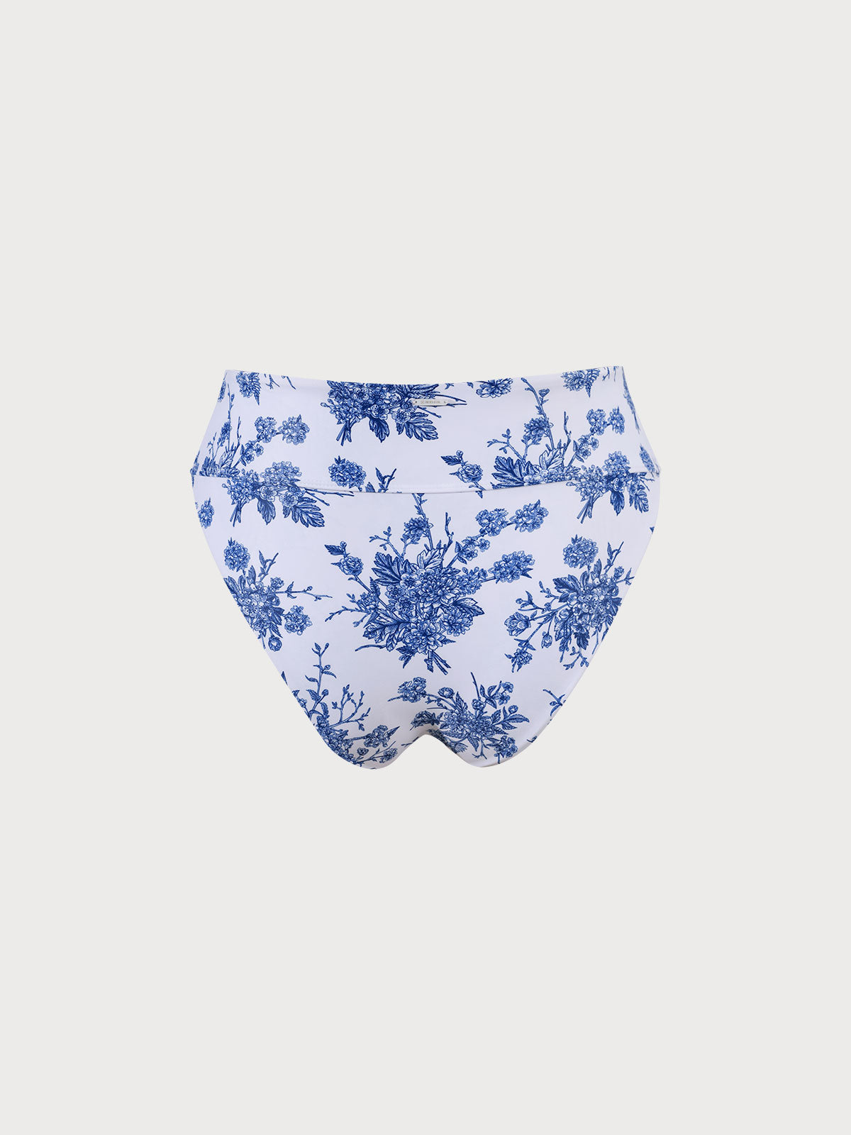 Floral High Waist Plus Size Bikini Bottom
