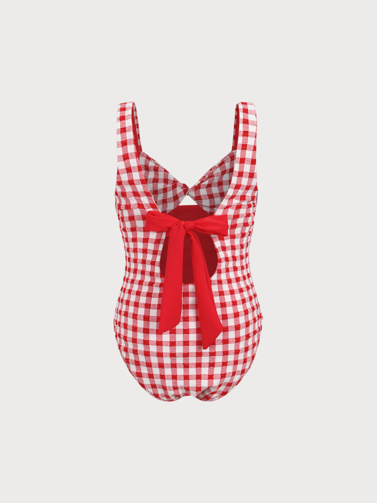 Girls' Red Gingham One-Piece