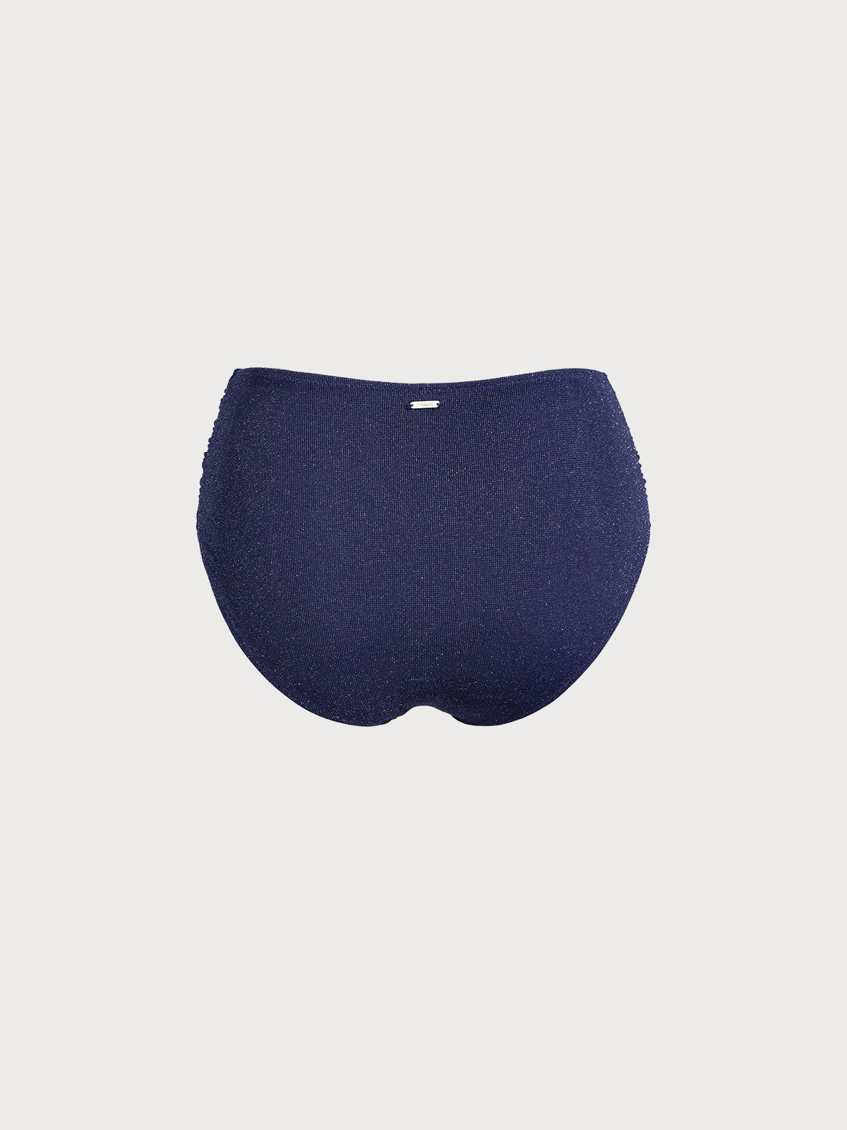 Blue Ruched Glitter Plus Size Bikini Bottom