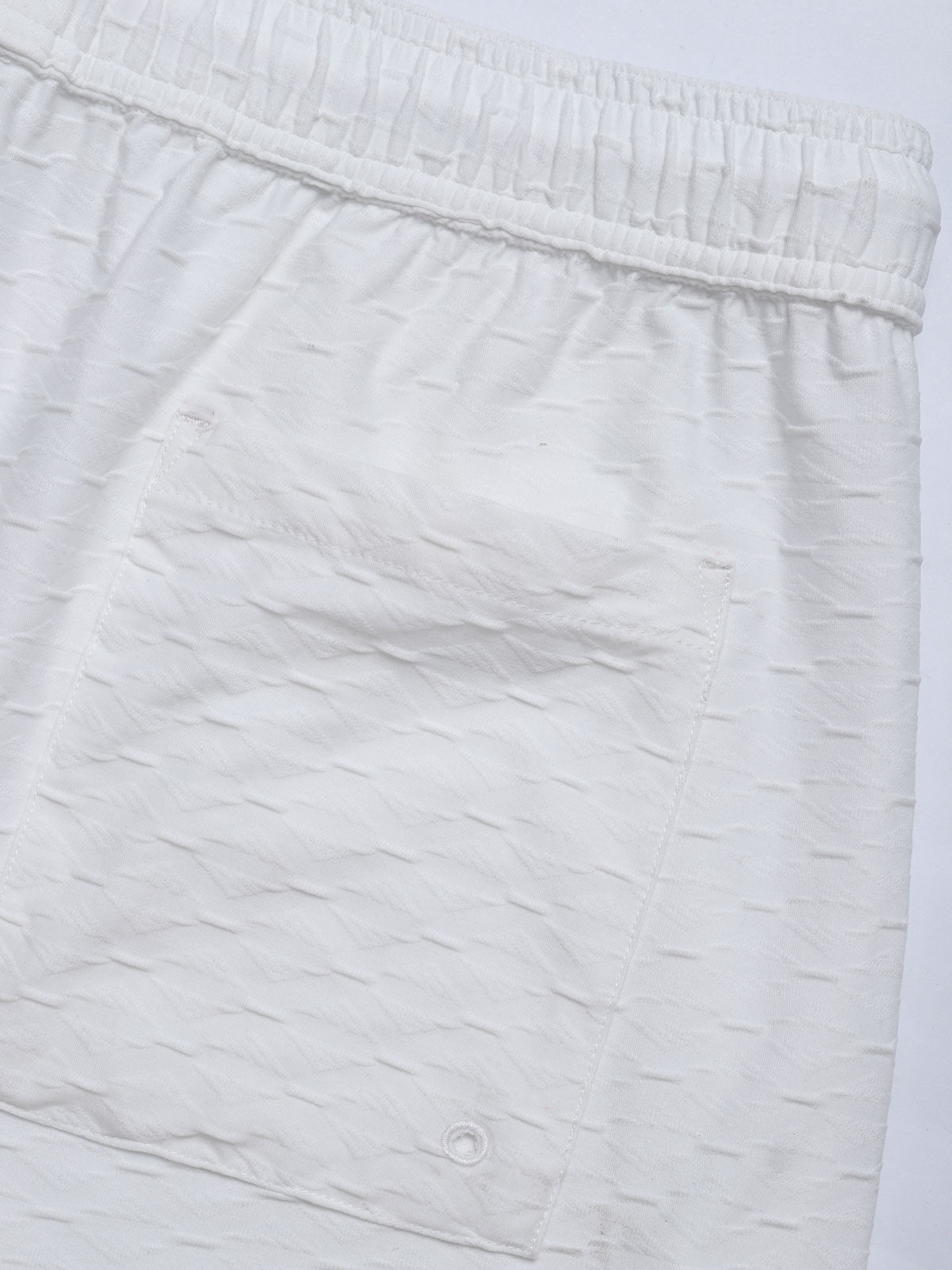 White 7" Men's Swim Trunks
