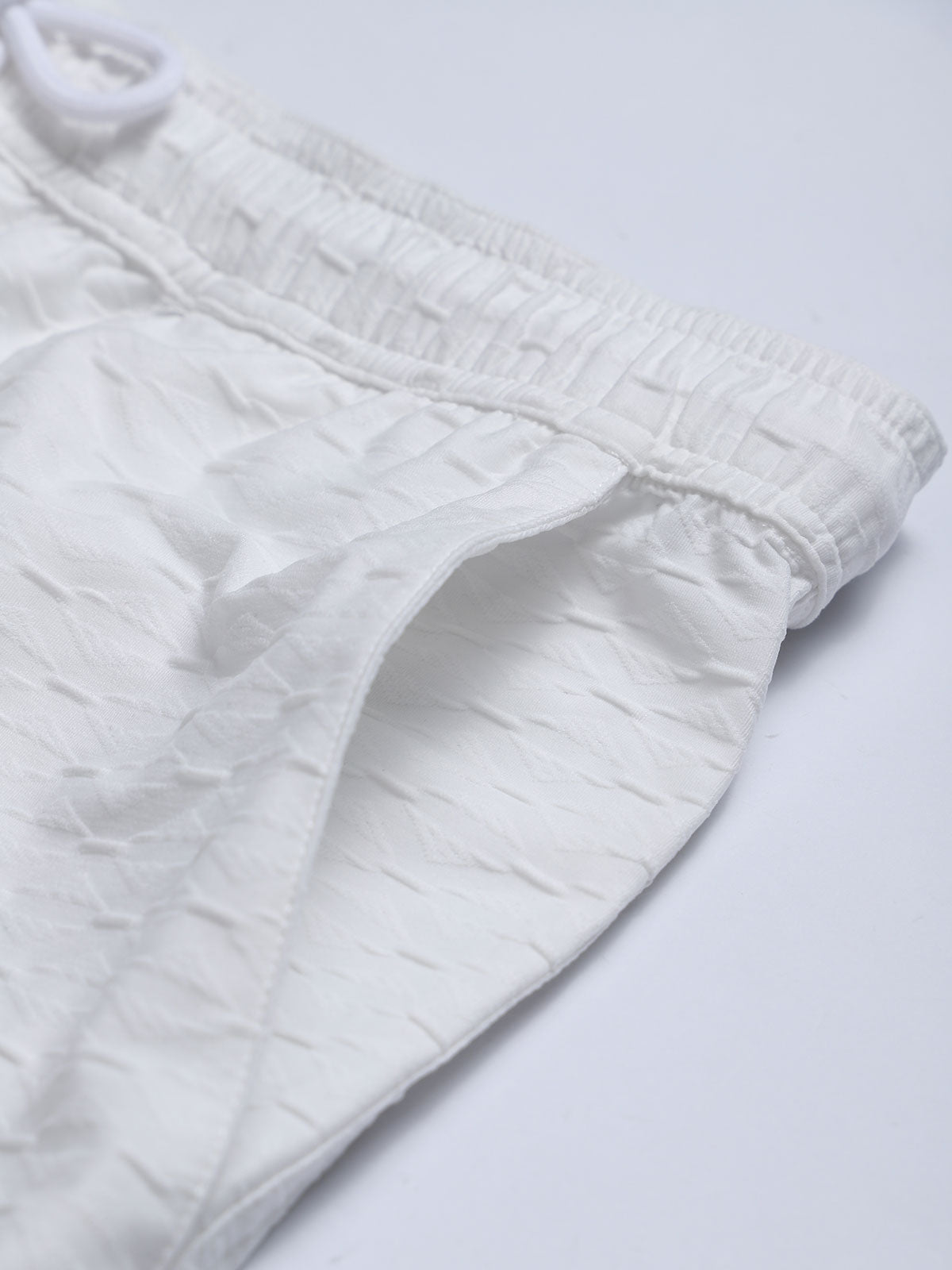 White 7" Men's Swim Trunks