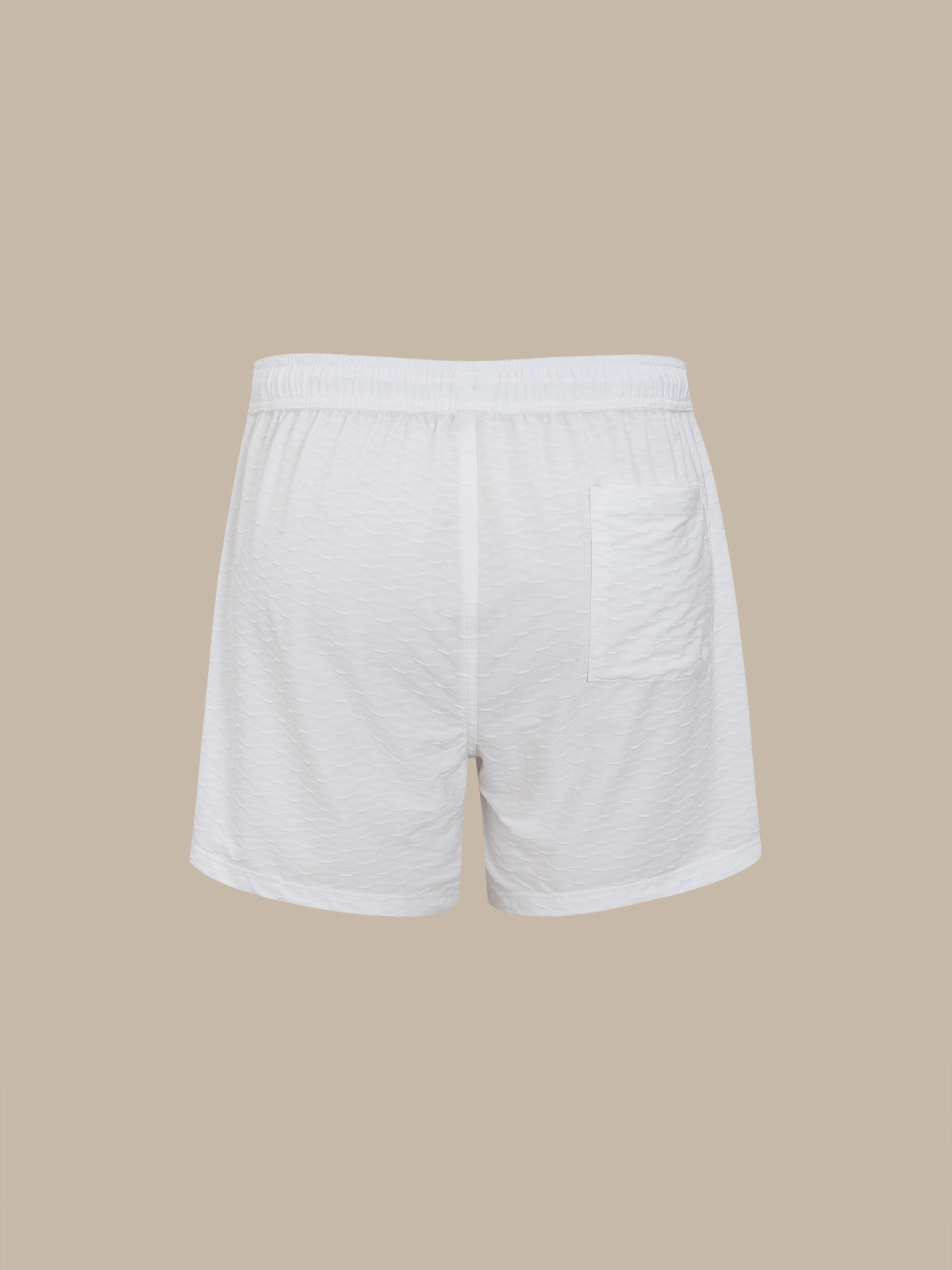 White 7" Men's Swim Trunks