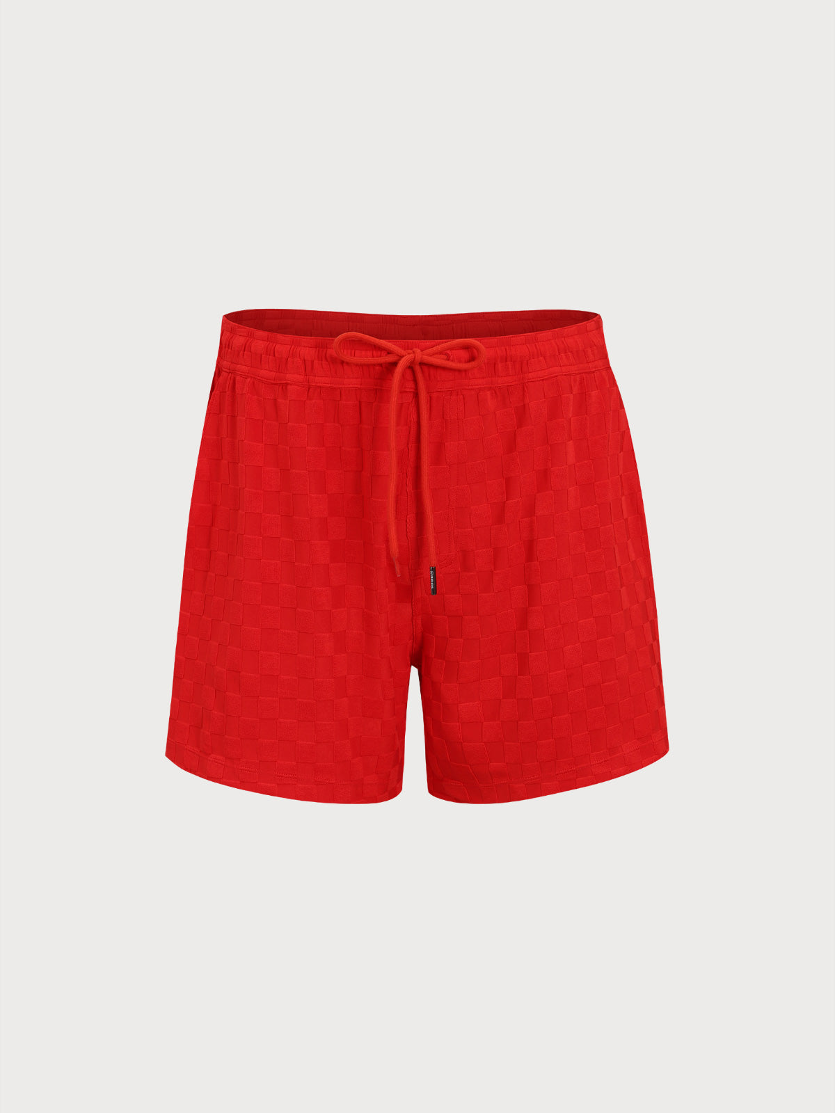 Men's Red Plaid 5" Swim Trunks