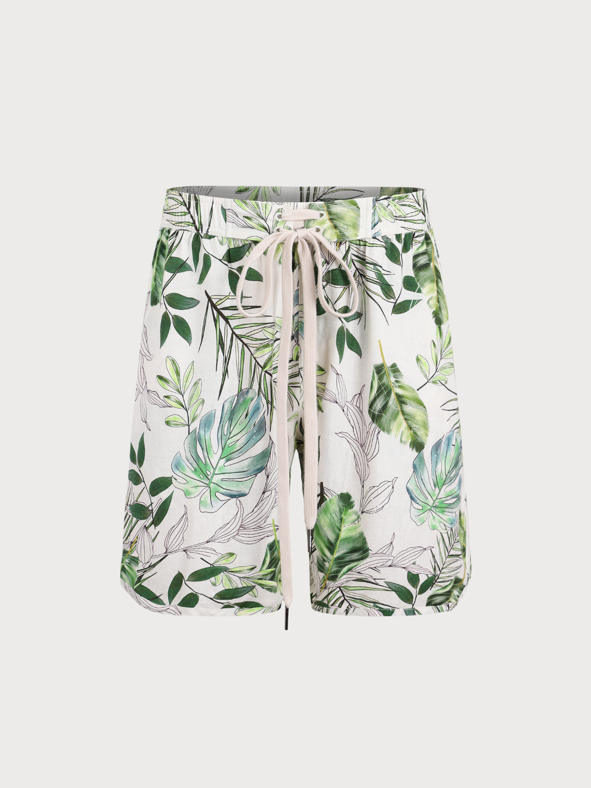 Hapnix® - Men's 7" Green Print Swim Trunks