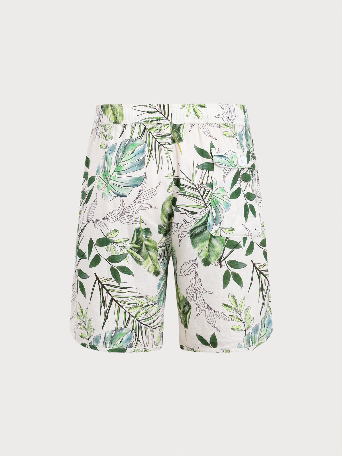 Hapnix® - Men's 7" Green Print Swim Trunks