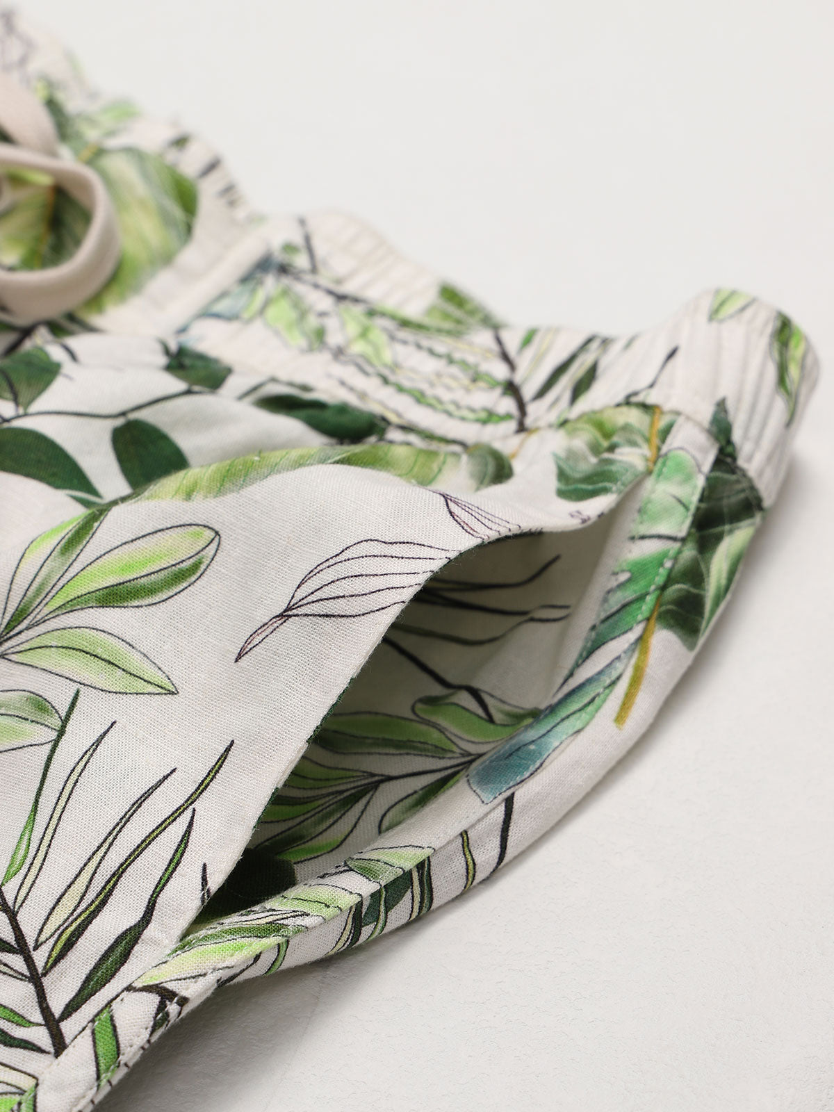Hapnix® - Men's 7" Green Print Swim Trunks