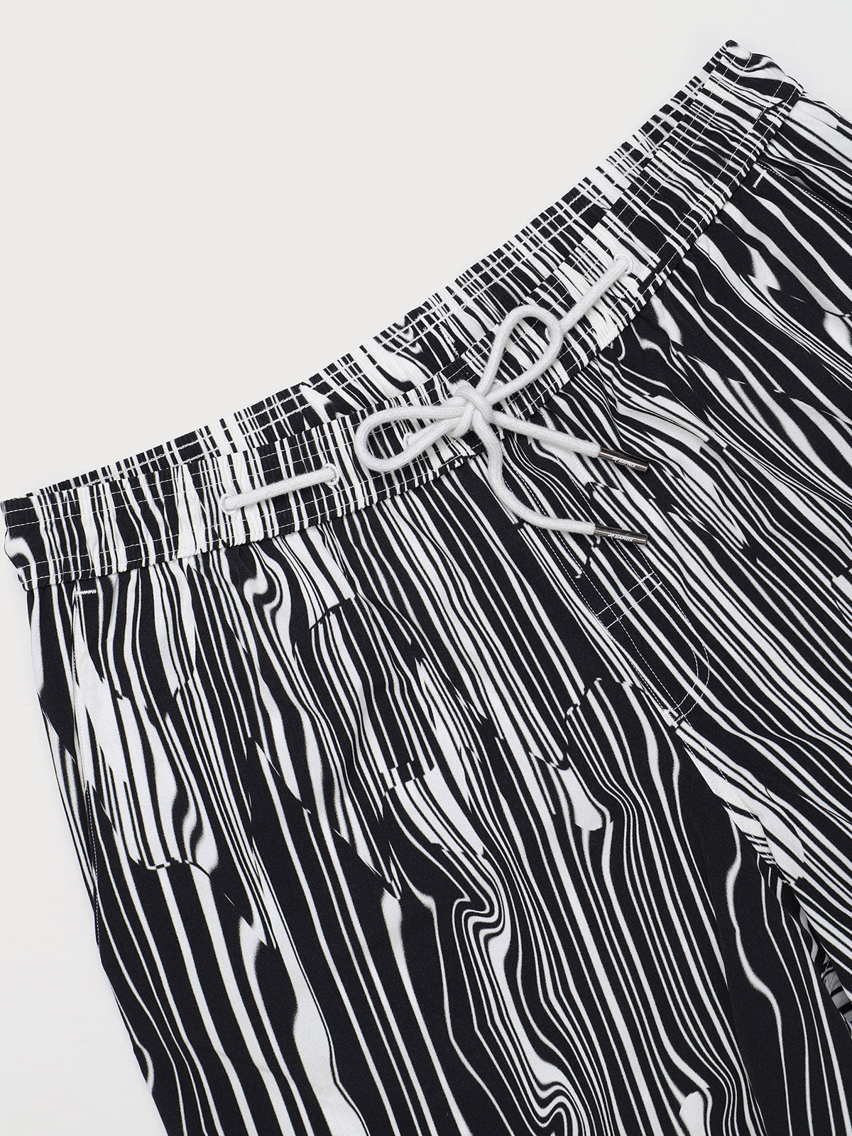 Hapnix® - Men's Black Stripes 5" Swim Trunks
