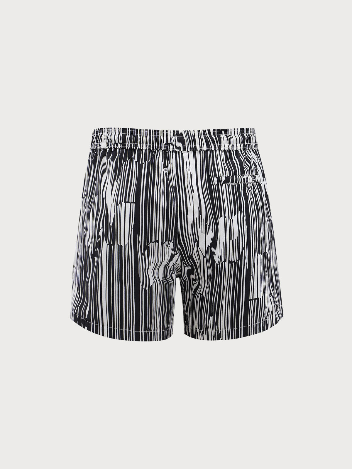 Hapnix® - Men's Black Stripes 5" Swim Trunks