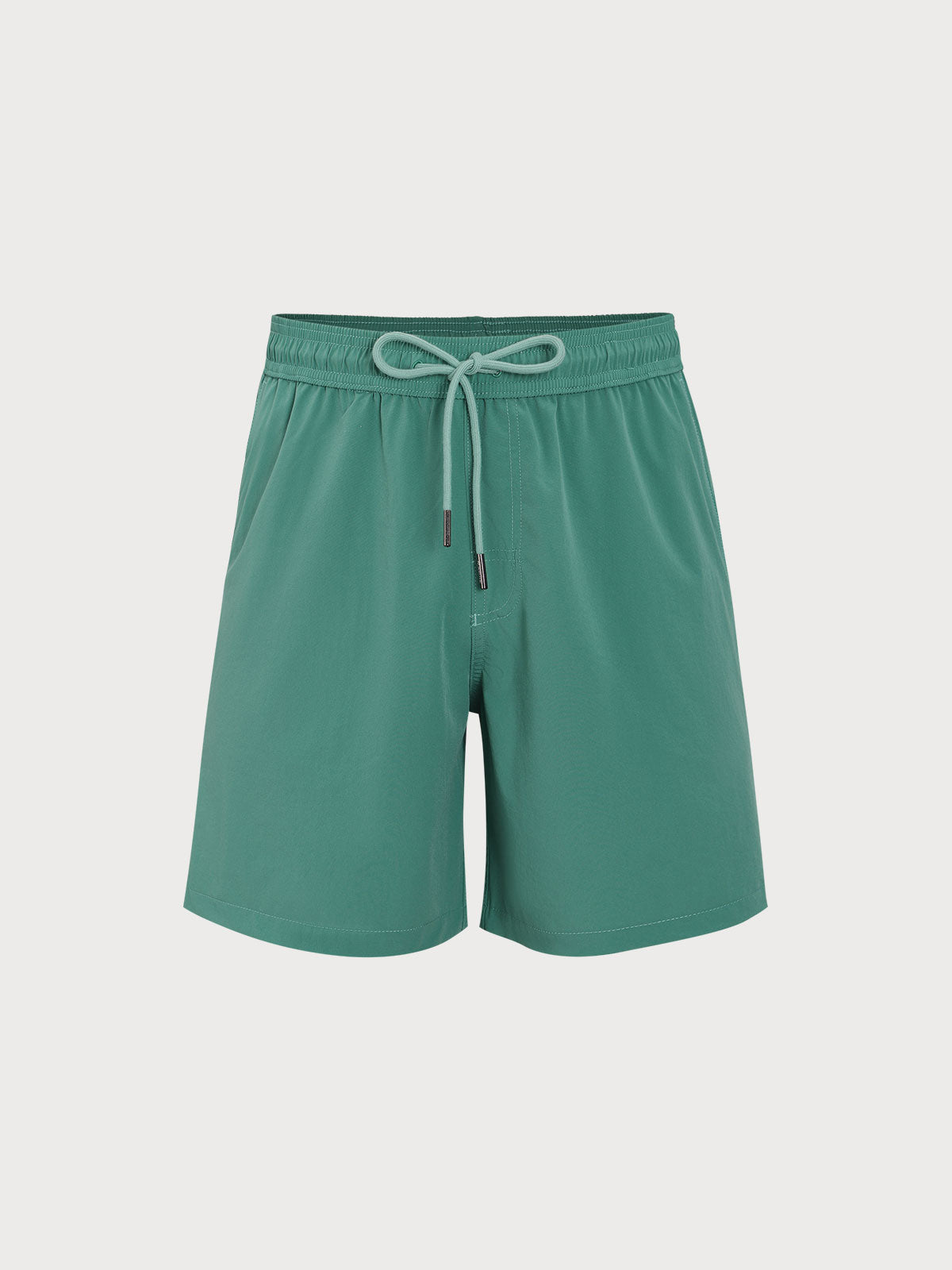 Green Beach Men's 7" Beach Swimming Trunks