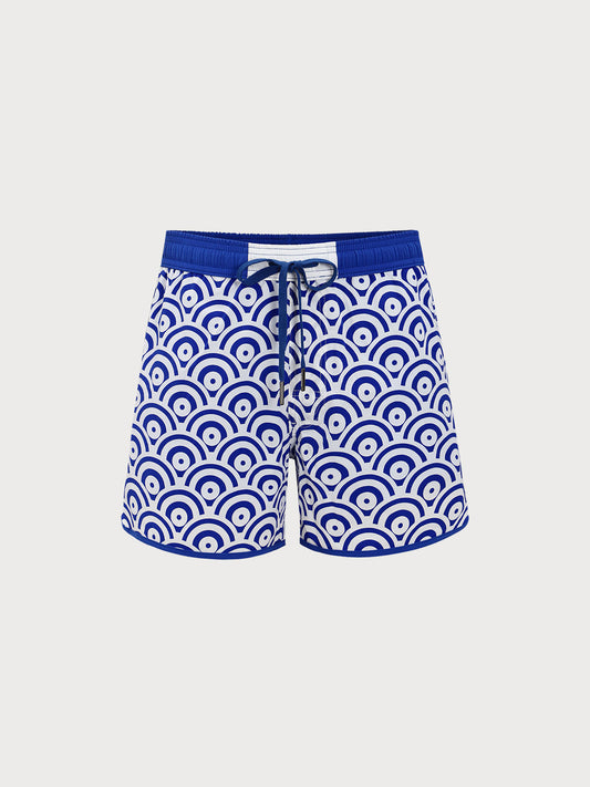 The Navy Waves Men's 5" Swimming Trunks