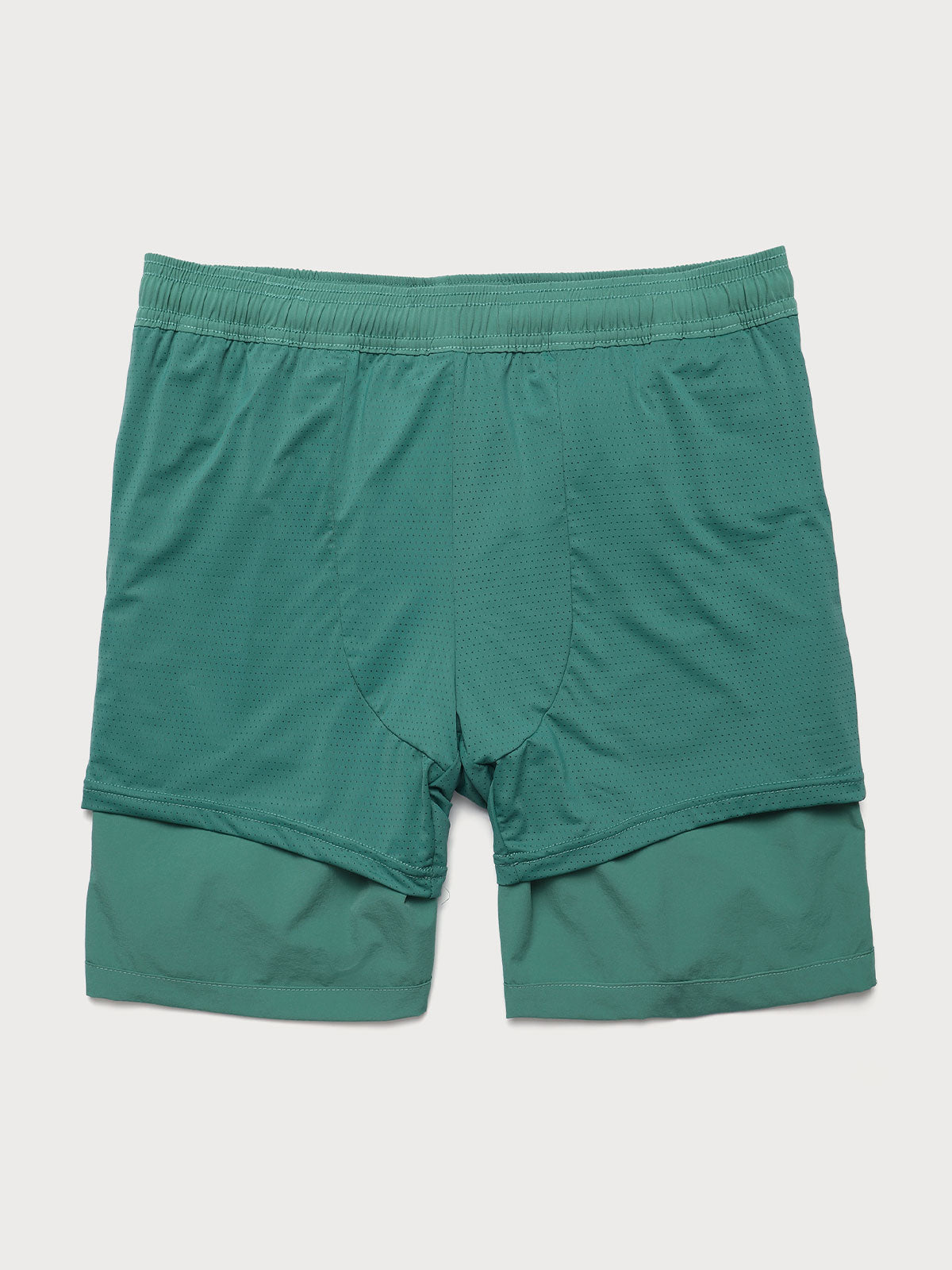 Green Beach Men's 7" Beach Swimming Trunks