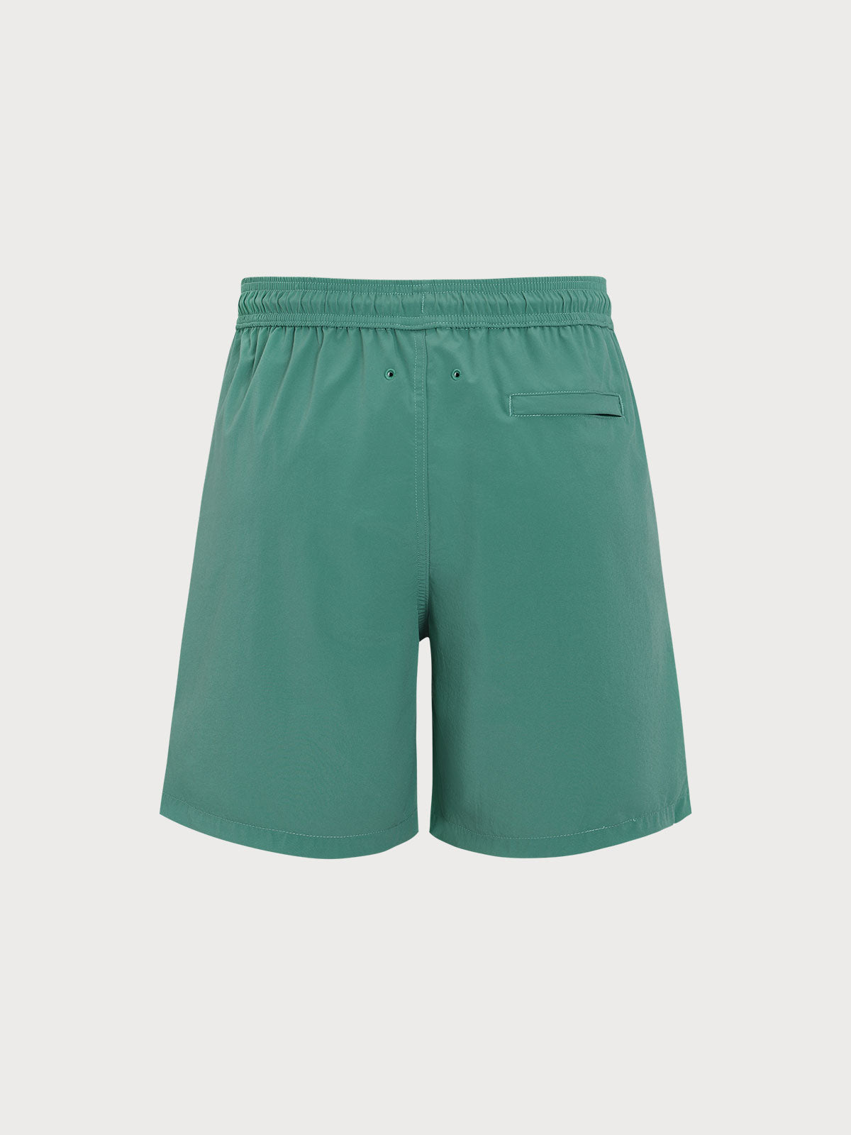 Green Beach Men's 7" Beach Swimming Trunks