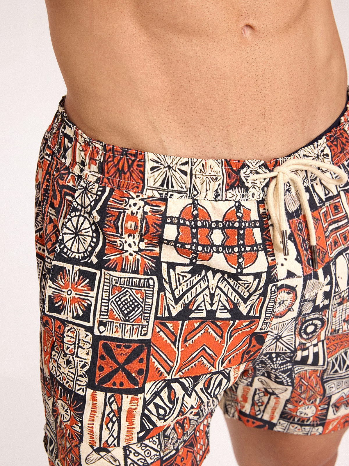 Hapnix®- AfricaⅡ- The Orange Men's 5" Swim Trunks