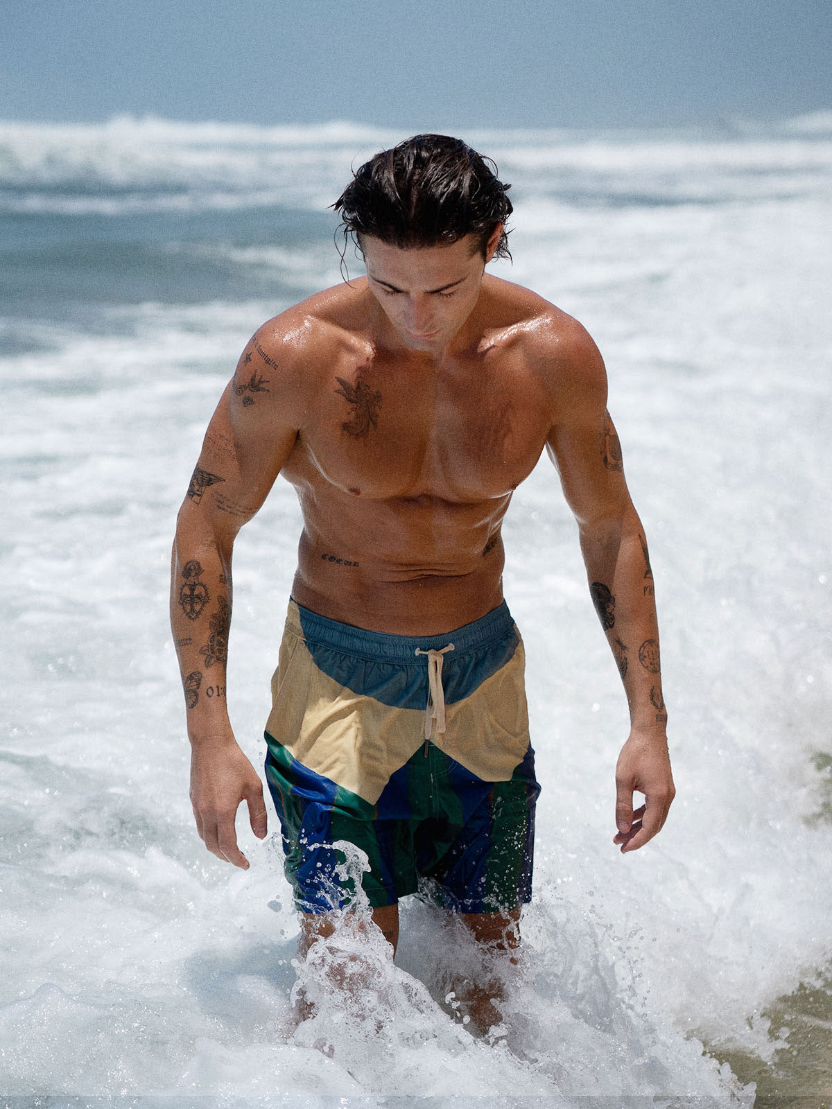 Hapnix® - The Green Contrast 5" Swim Trunks