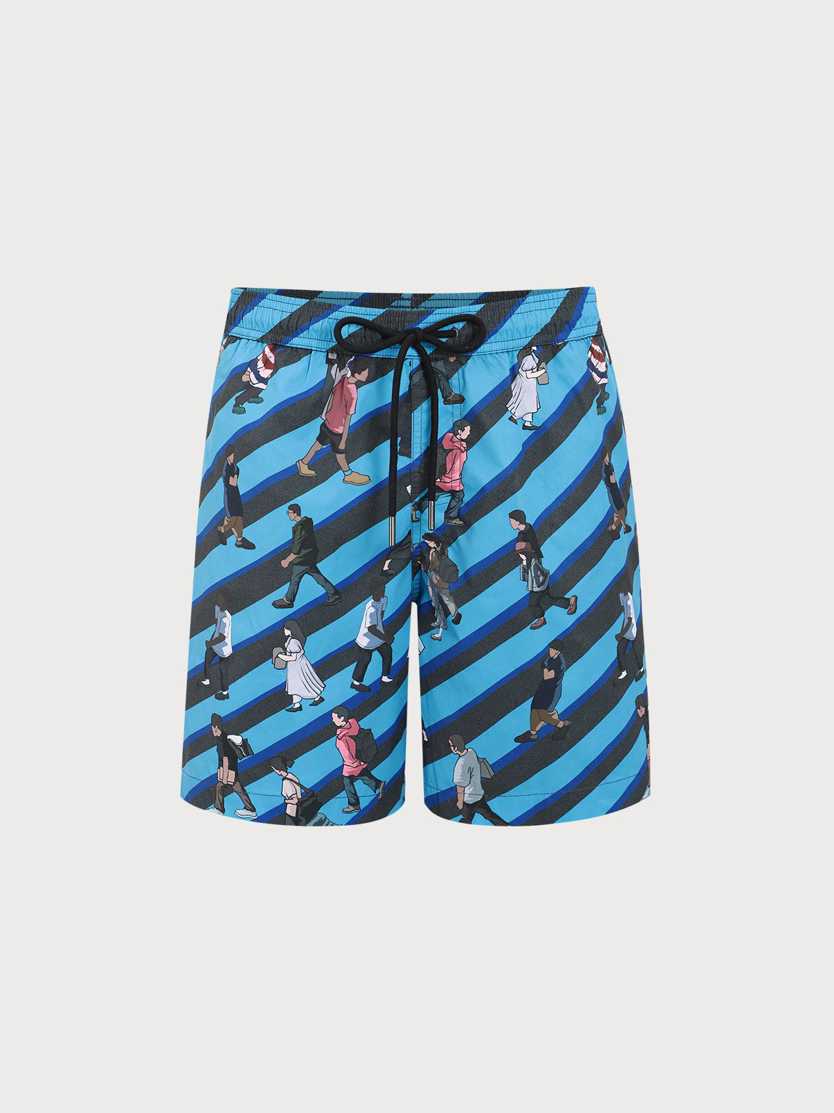 Hapnix® - The Blue Black Men's 7" Swim Trunks