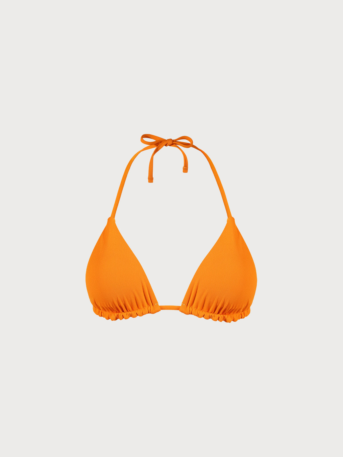 Orange Reversible Halter Triangle Bikini Top